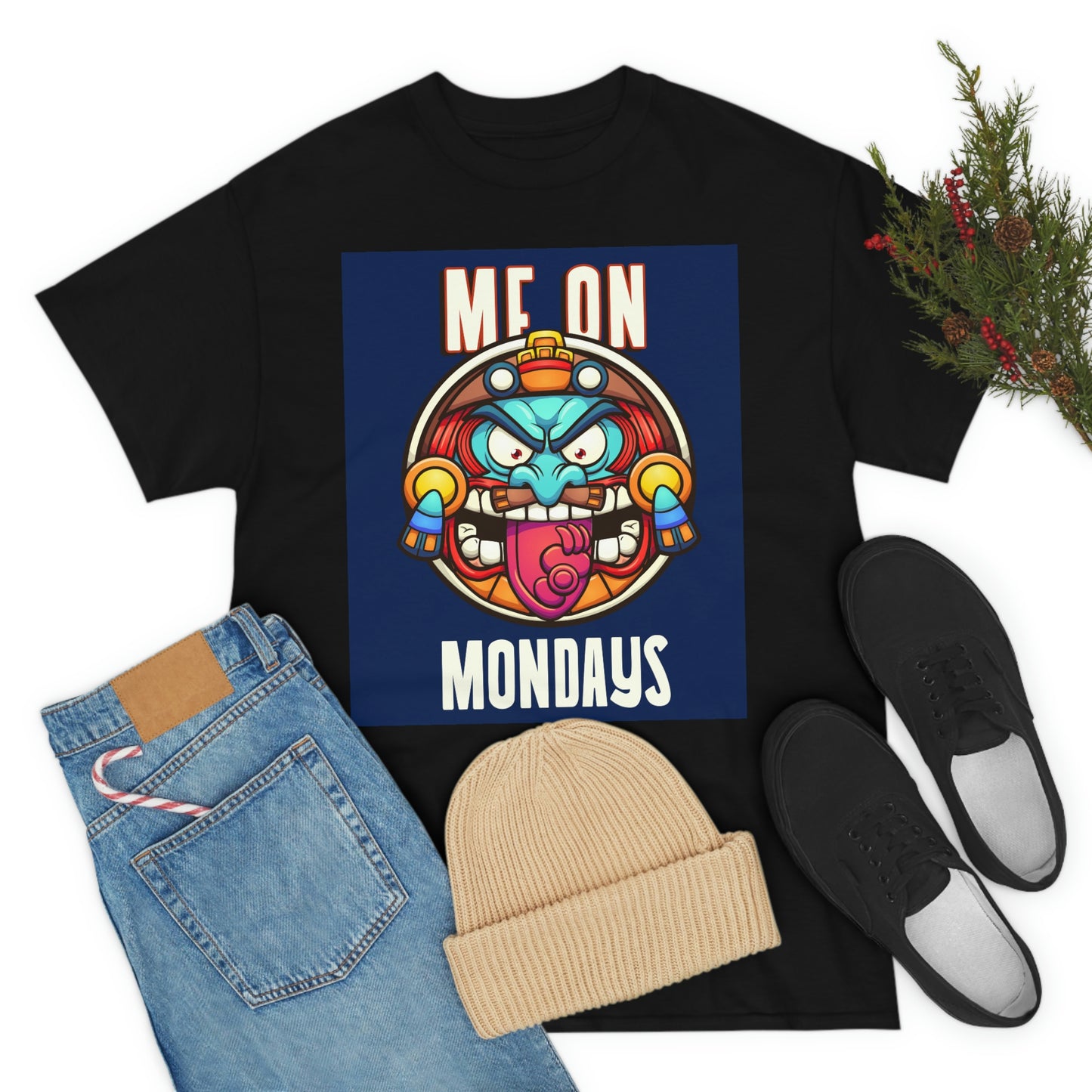 ME ON MONDAYS (BLUE) Unisex Heavy Cotton Tee