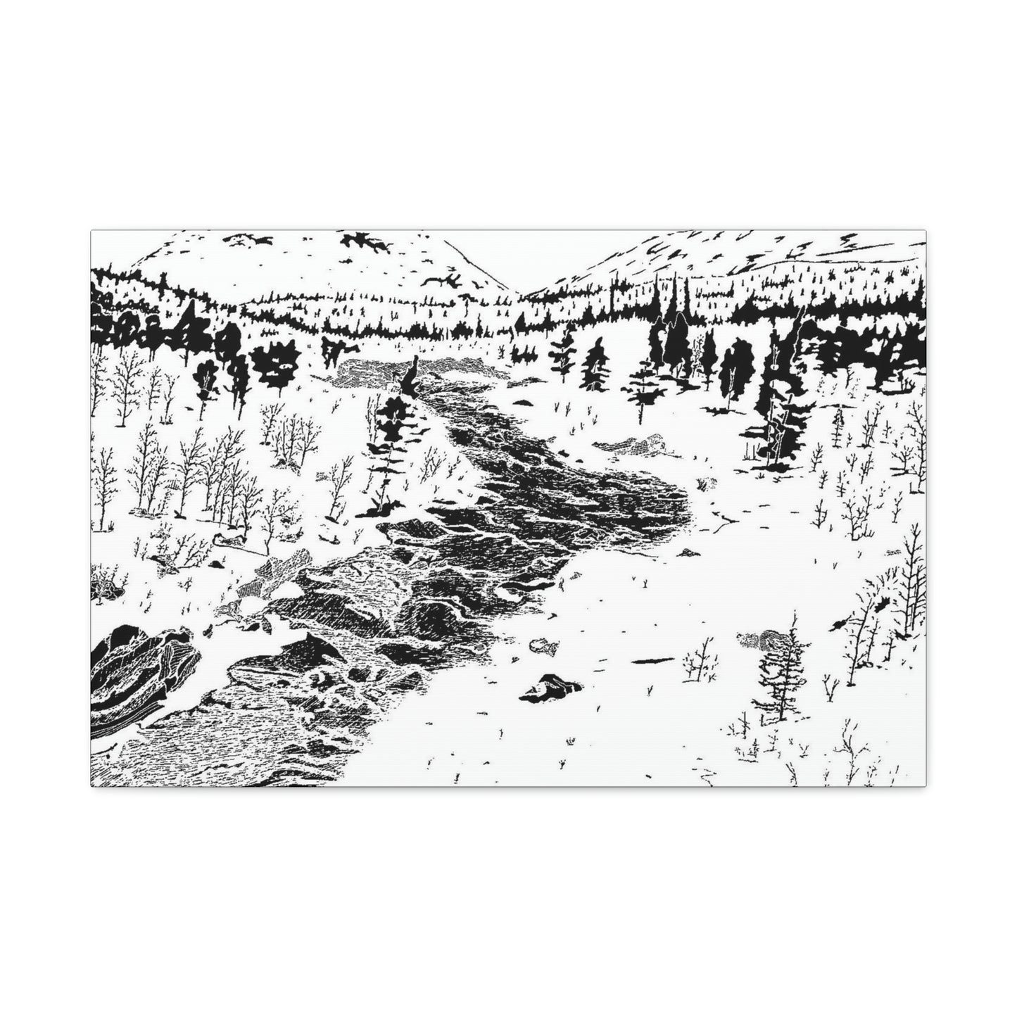 WONDERLUST Reversed Black & White Canvas Gallery Wraps