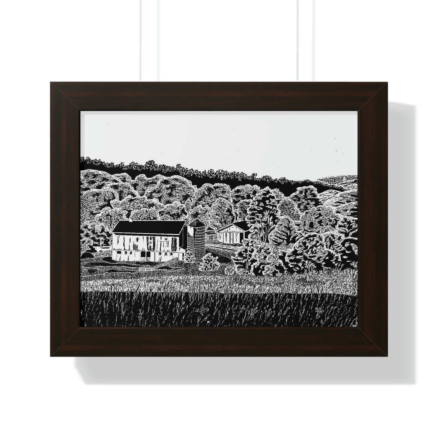 IMPASS (REVERSE BLACK & WHITE) Framed Horizontal Poster