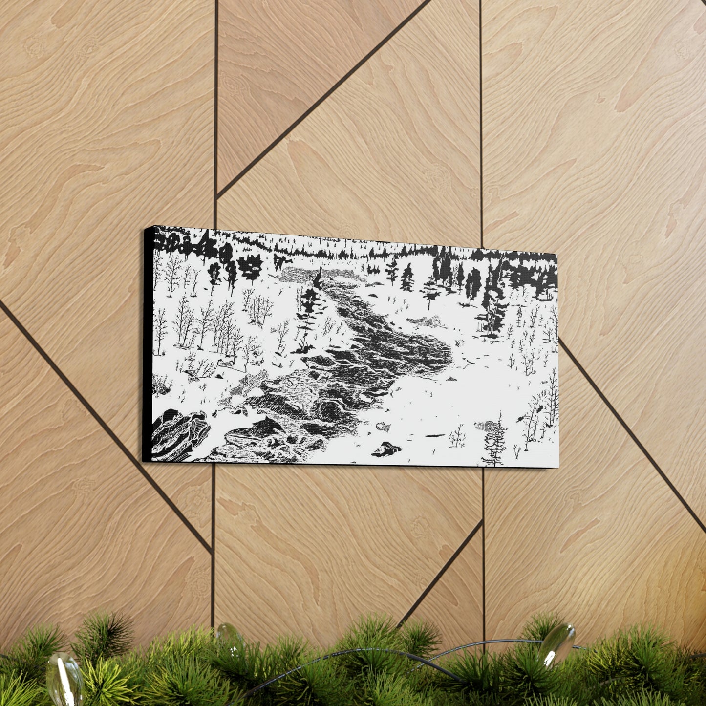 WONDERLUST Reversed Black & White Canvas Gallery Wraps