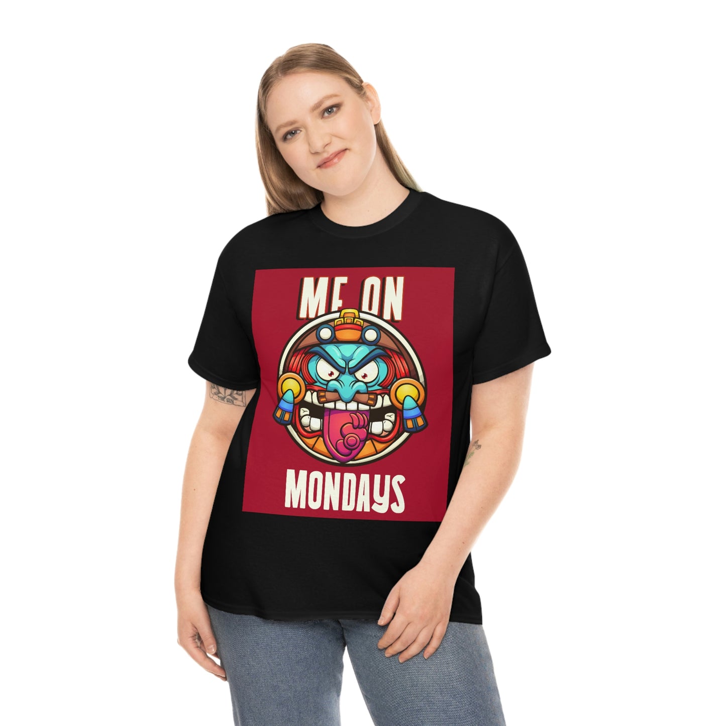 ME ON MONDAYS (RED) Unisex Heavy Cotton Tee