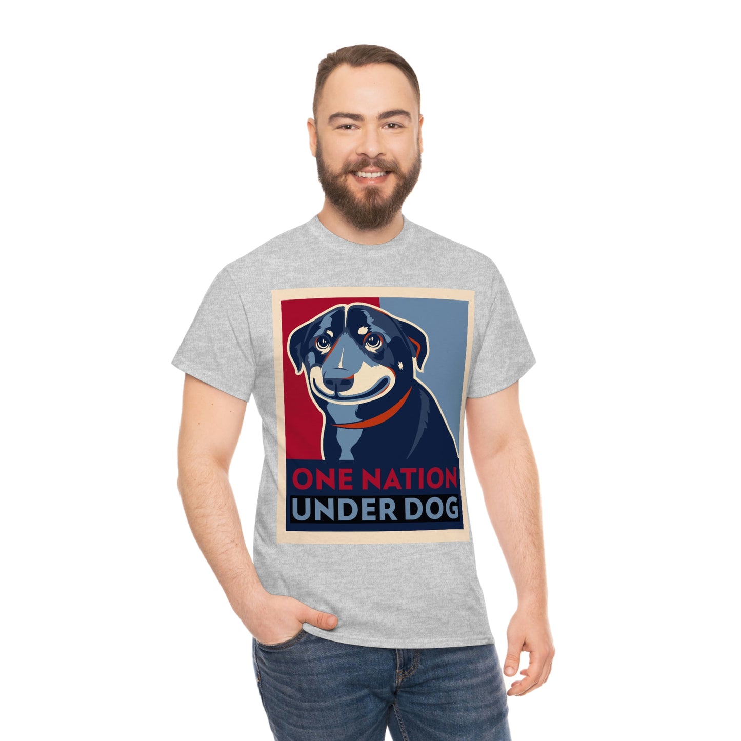 ONE NATION UNDER DOG Unisex Heavy Cotton Tee