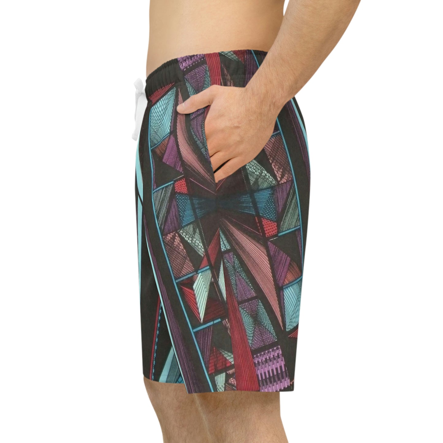 LIGHT DUO MEGALOPOLIS Athletic Long Shorts (AOP)