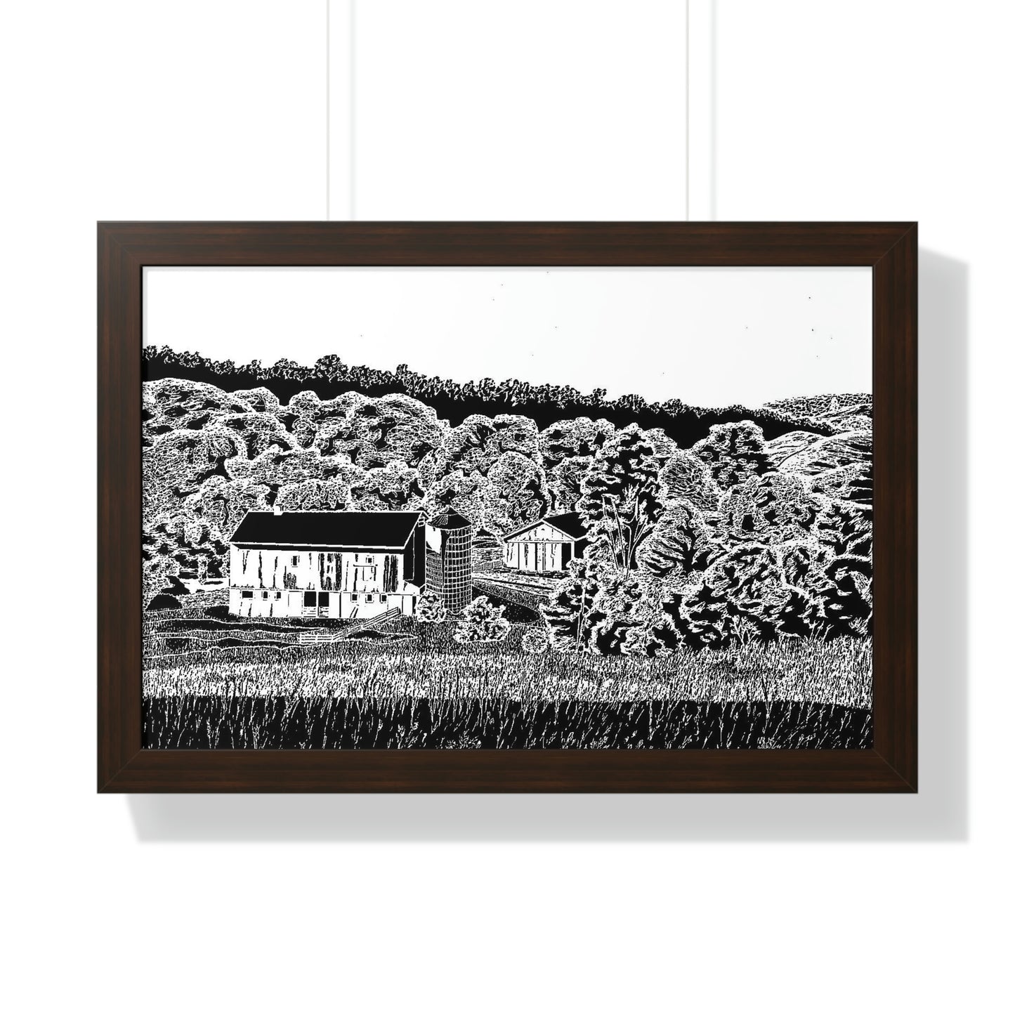 IMPASS (REVERSE BLACK & WHITE) Framed Horizontal Poster