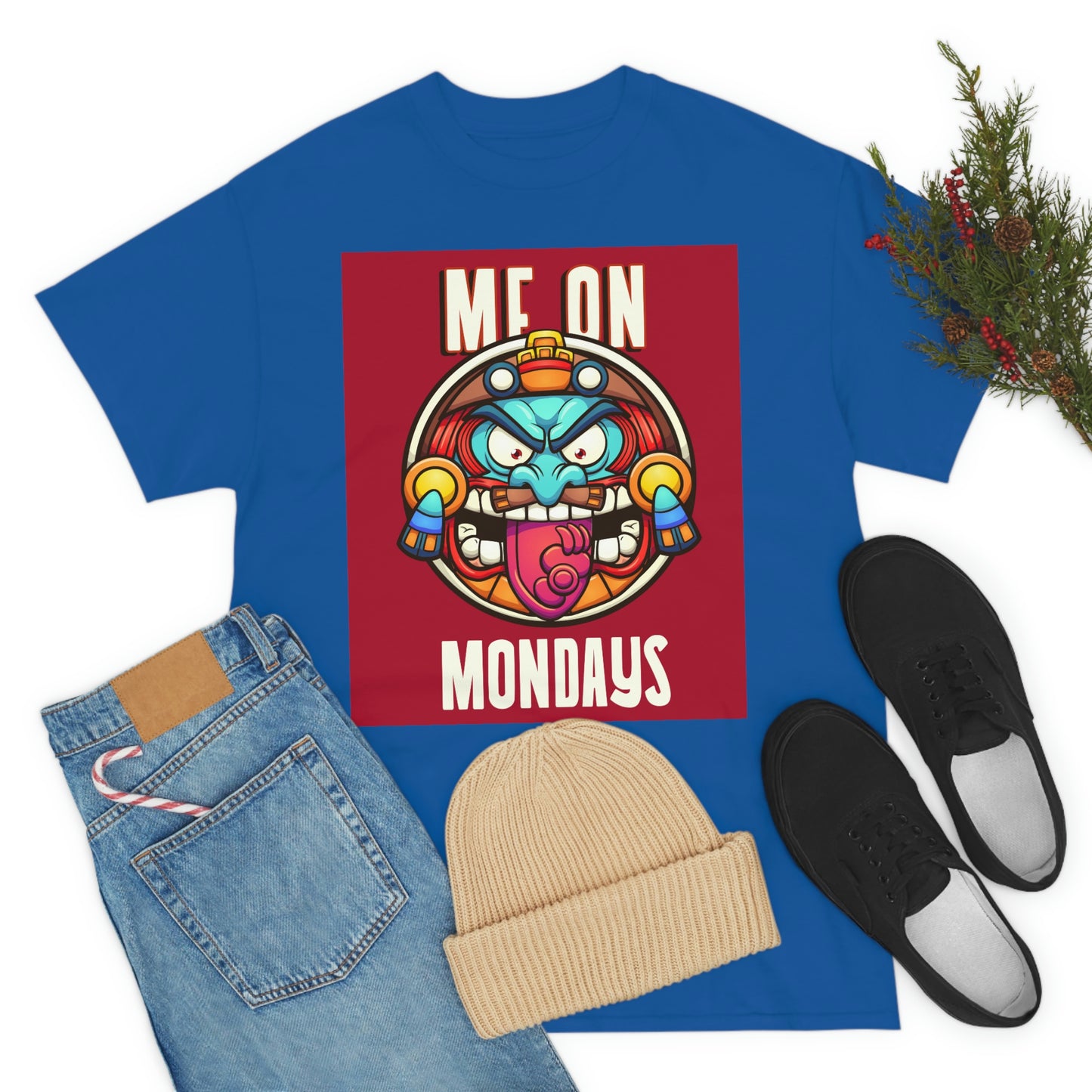 ME ON MONDAYS (RED) Unisex Heavy Cotton Tee