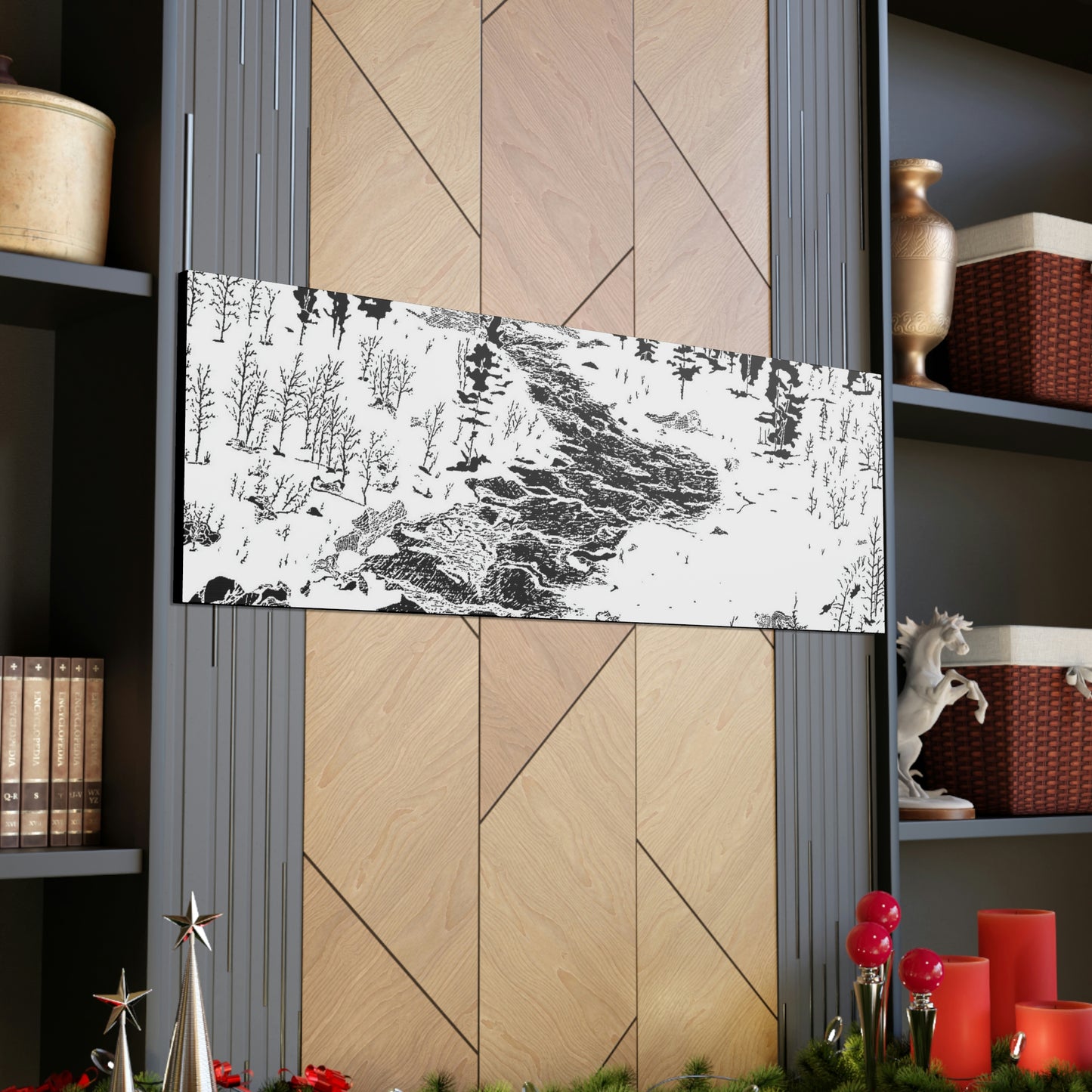 WONDERLUST Reversed Black & White Canvas Gallery Wraps