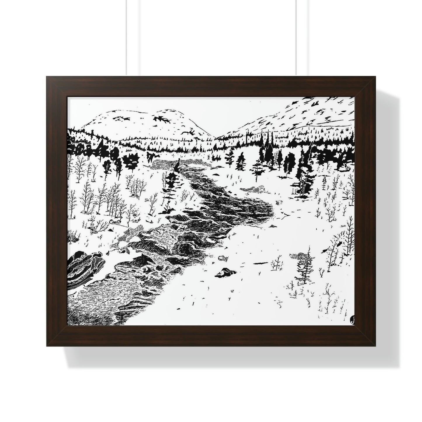 WONDERLUST (REVERSE BLACK & WHITE) Framed Horizontal Poster