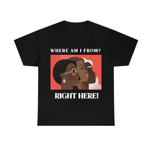 WHERE AM I FROM? Unisex Heavy Cotton Tee