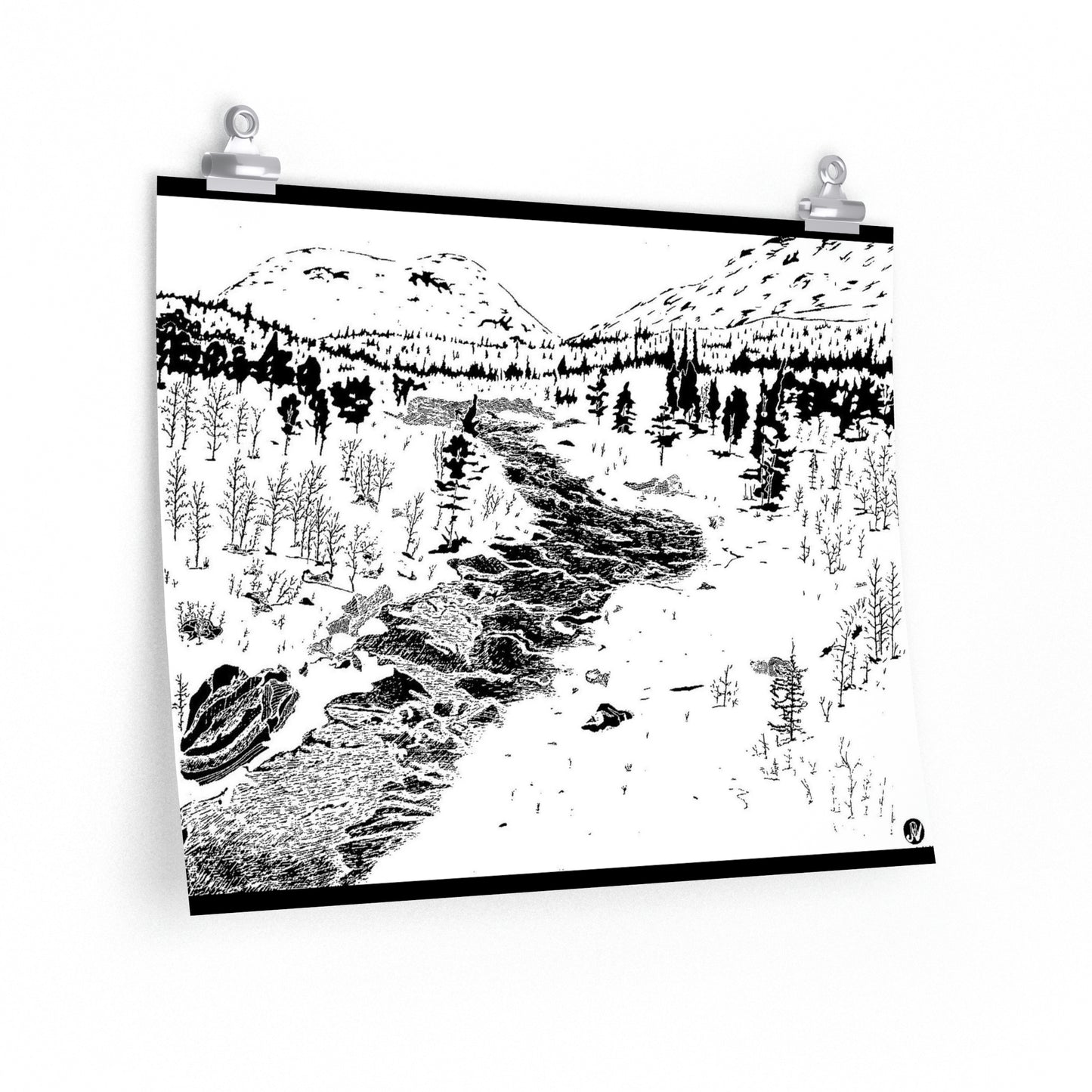 WONDERLUST(REVERSE BLACK & WHITE) Premium Matte horizontal posters