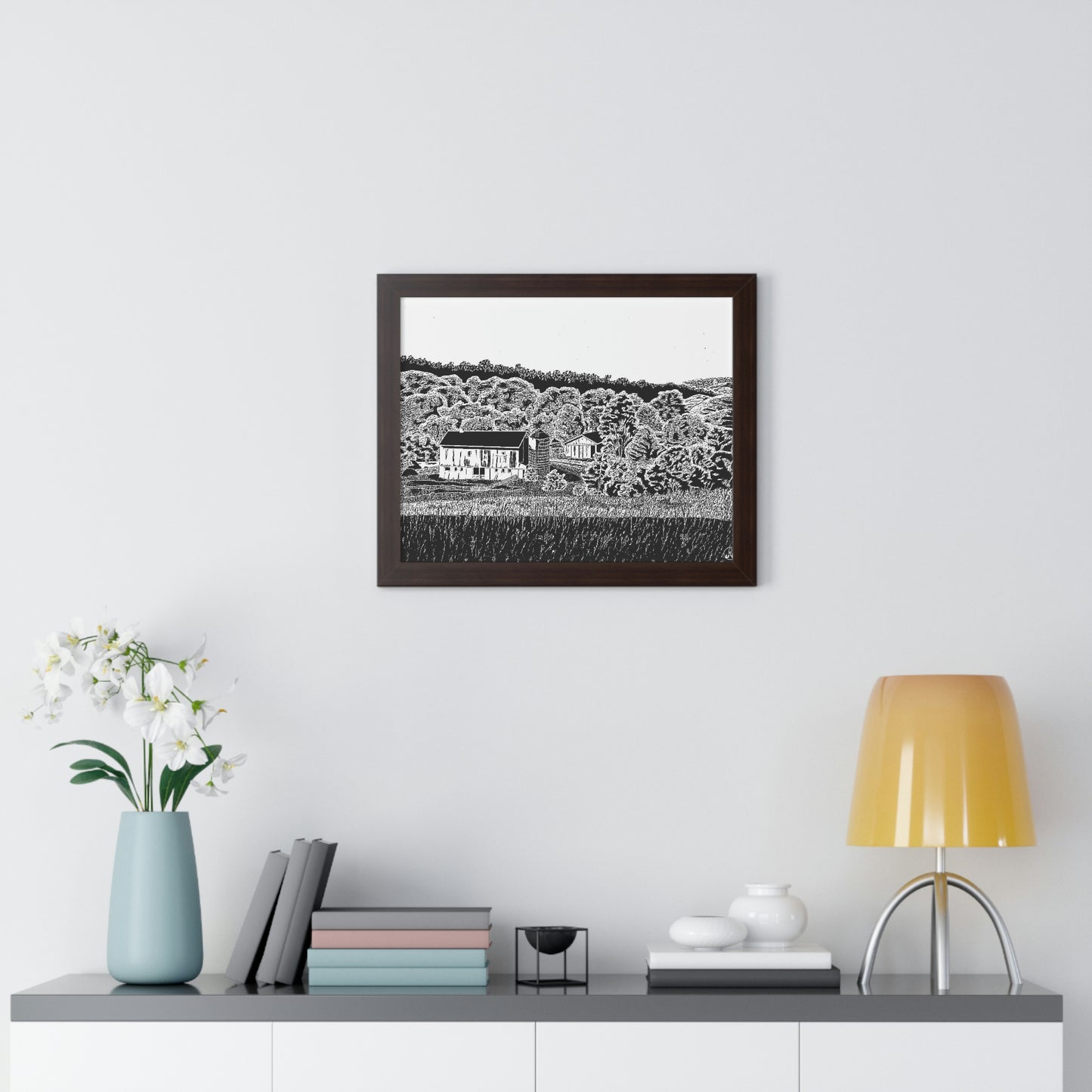 IMPASS (REVERSE BLACK & WHITE) Framed Horizontal Poster