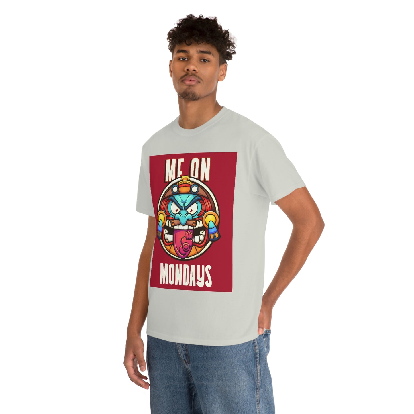 ME ON MONDAYS (RED) Unisex Heavy Cotton Tee