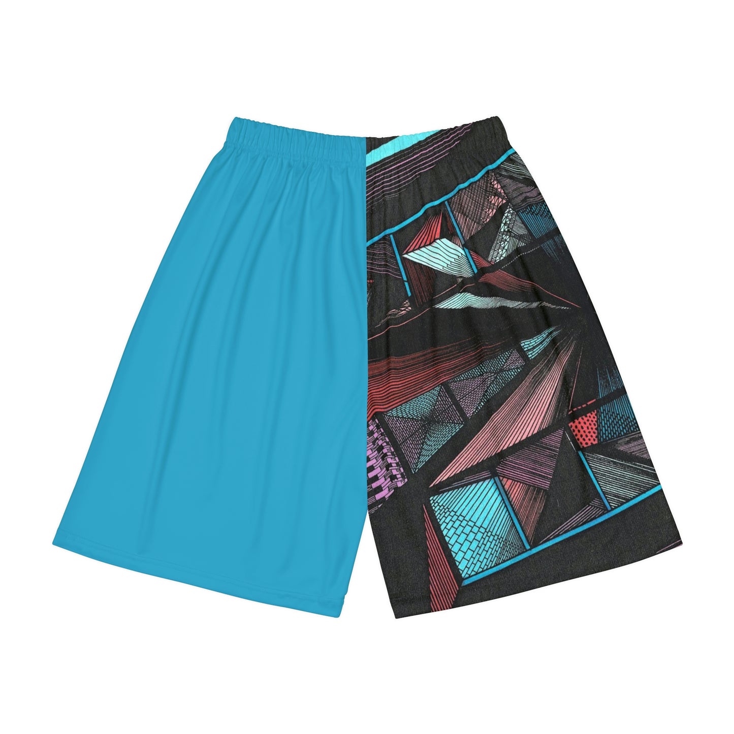 TURQUOISE DUO MEGALOPOLIS Men’s Sports Shorts (does not have pockets)