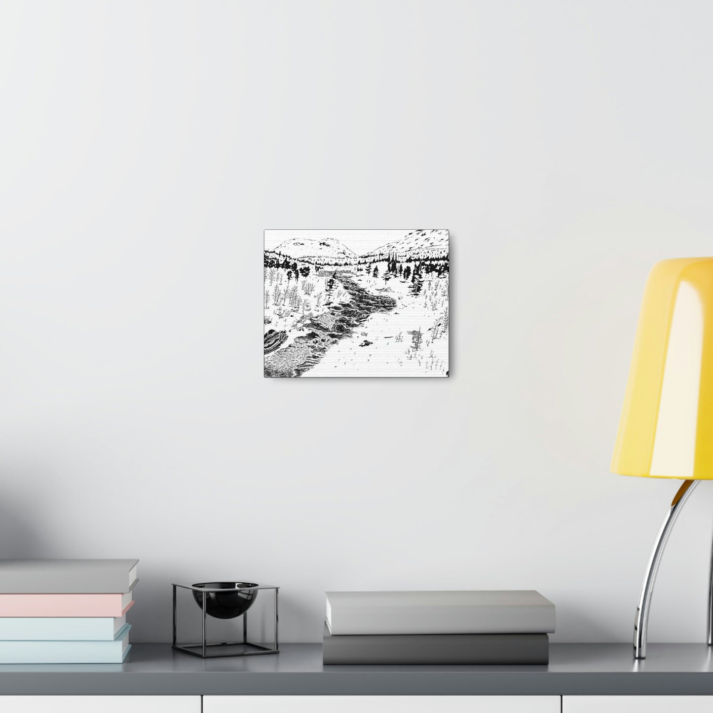 WONDERLUST Reversed Black & White Canvas Gallery Wraps