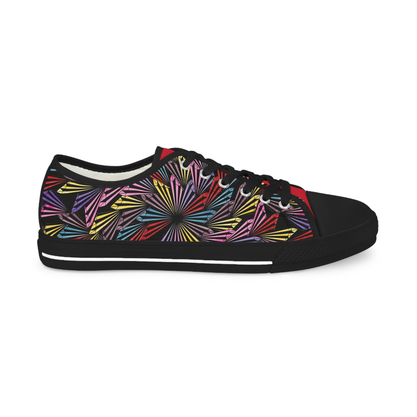 PINWHEEL (RED) Men's Low Top Sneakers