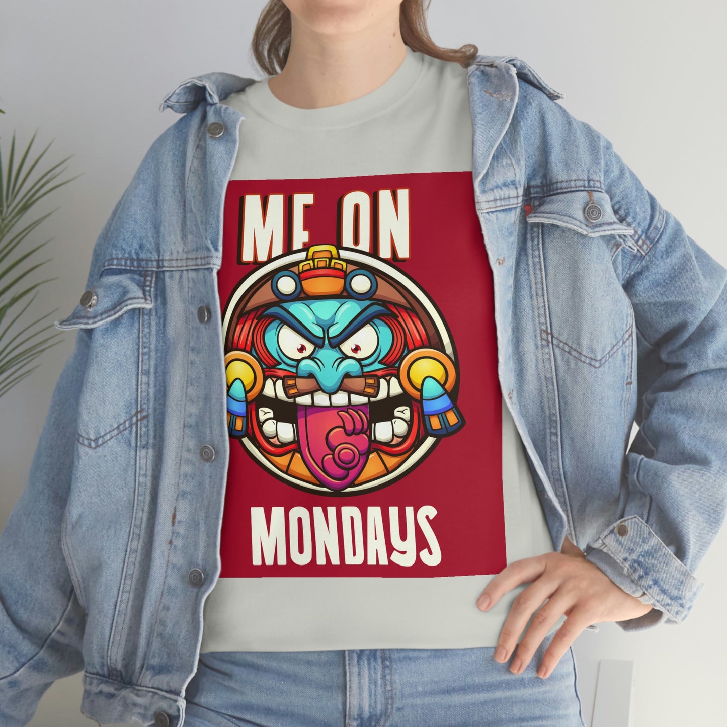 ME ON MONDAYS (RED) Unisex Heavy Cotton Tee