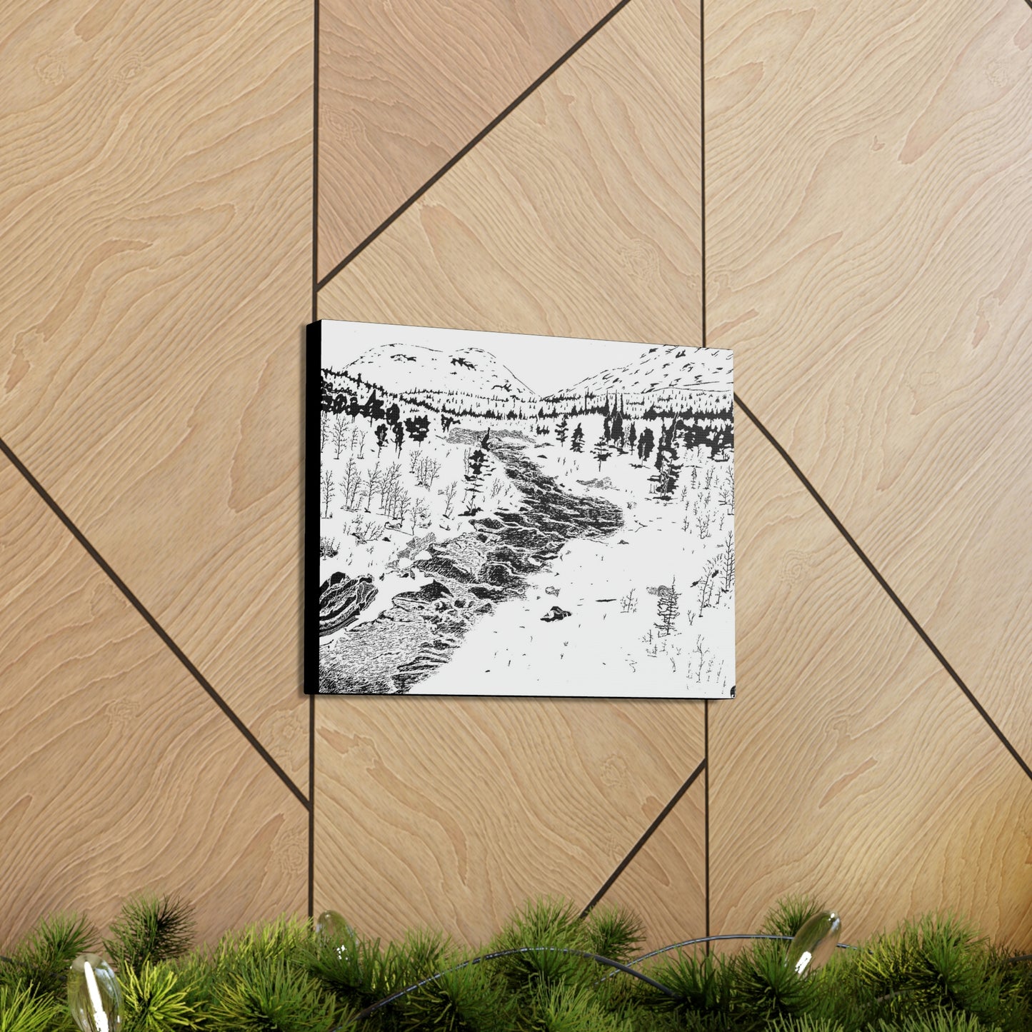WONDERLUST Reversed Black & White Canvas Gallery Wraps