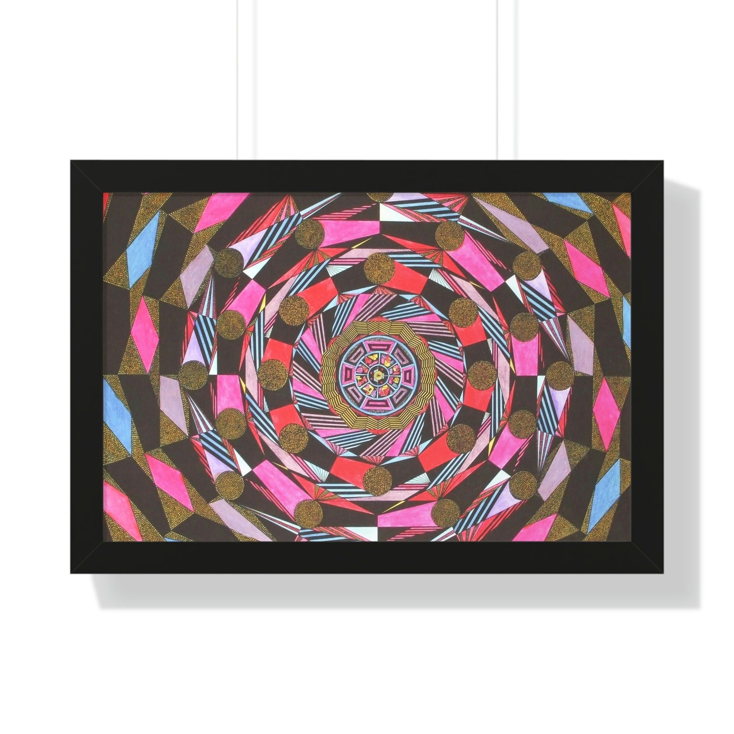 THE ABSTRACT COLONNADE Framed Horizontal Poster