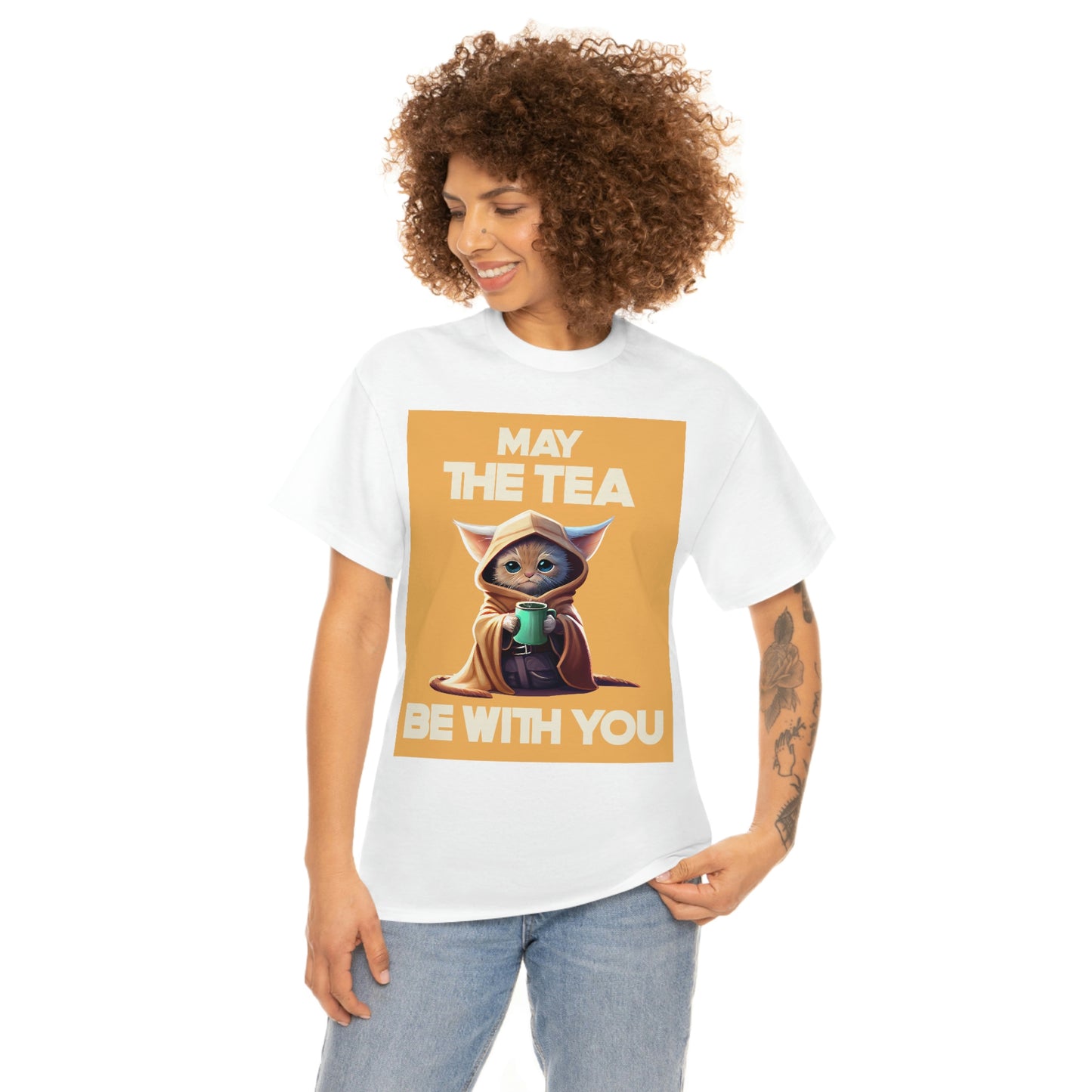 MAY THE TEA BE WITH YOU Unisex Heavy Cotton Tee