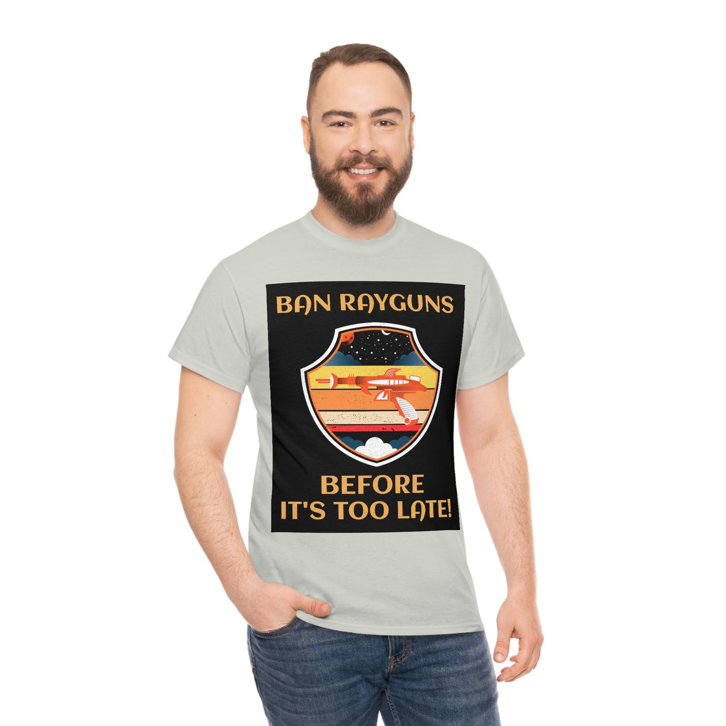 BAN RAYGUNS Unisex Heavy Cotton Tee