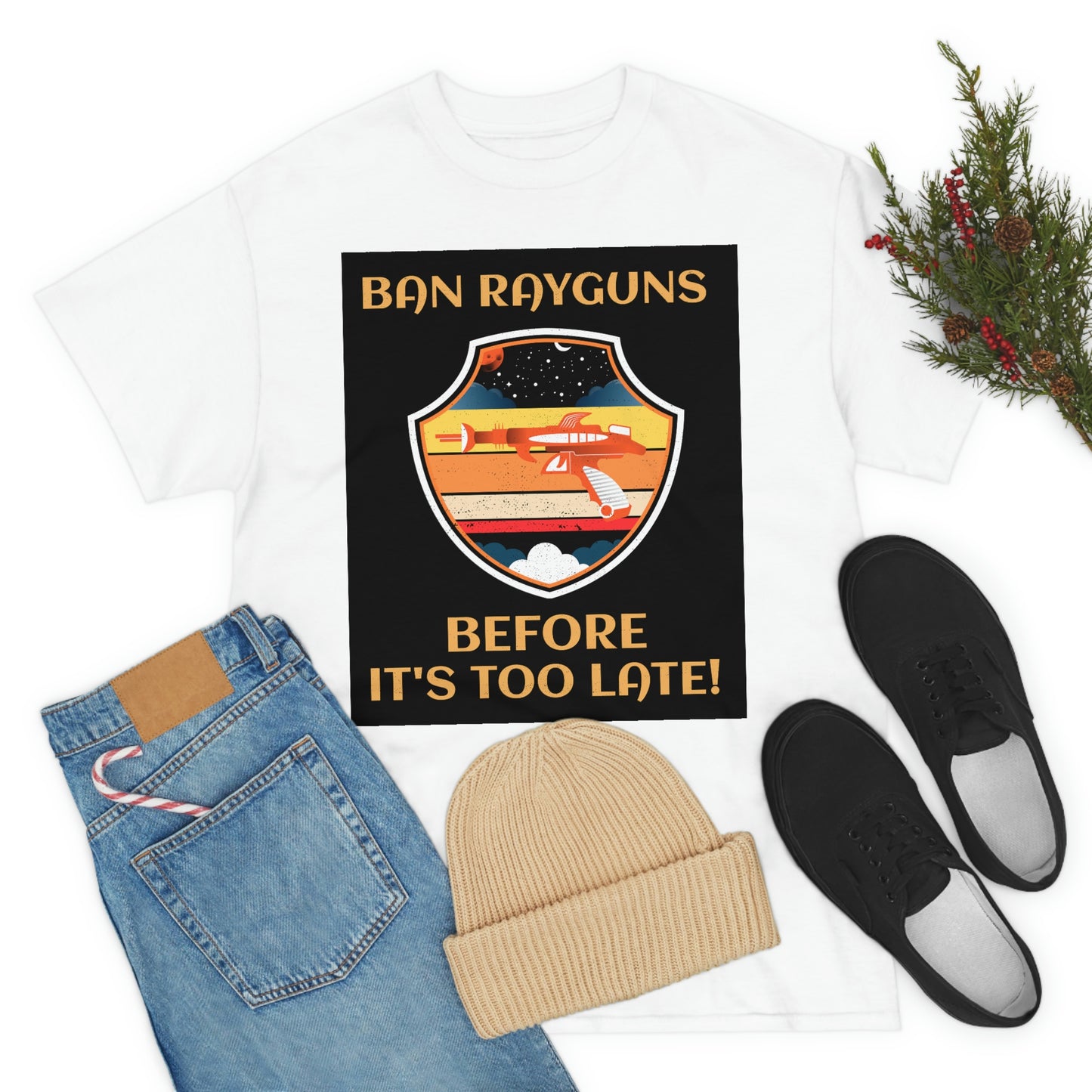 BAN RAYGUNS Unisex Heavy Cotton Tee