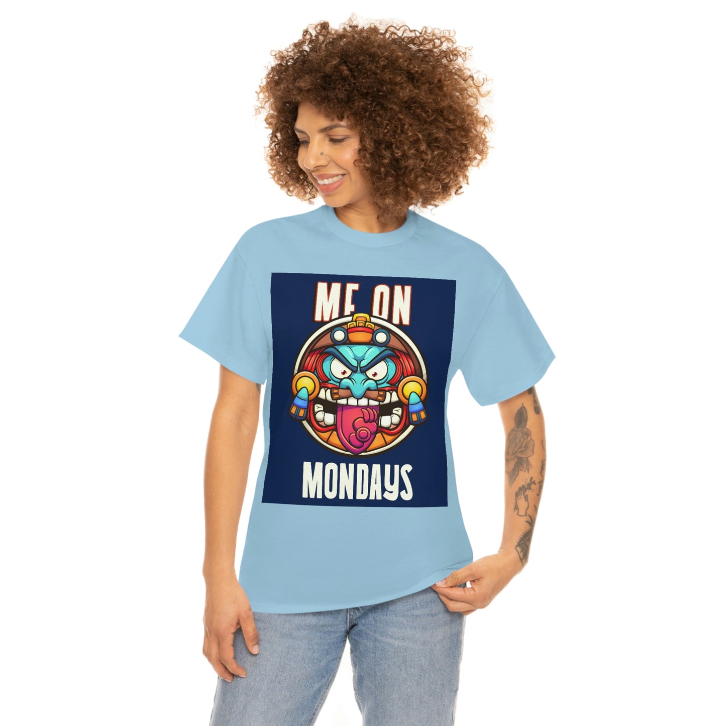 ME ON MONDAYS (BLUE) Unisex Heavy Cotton Tee