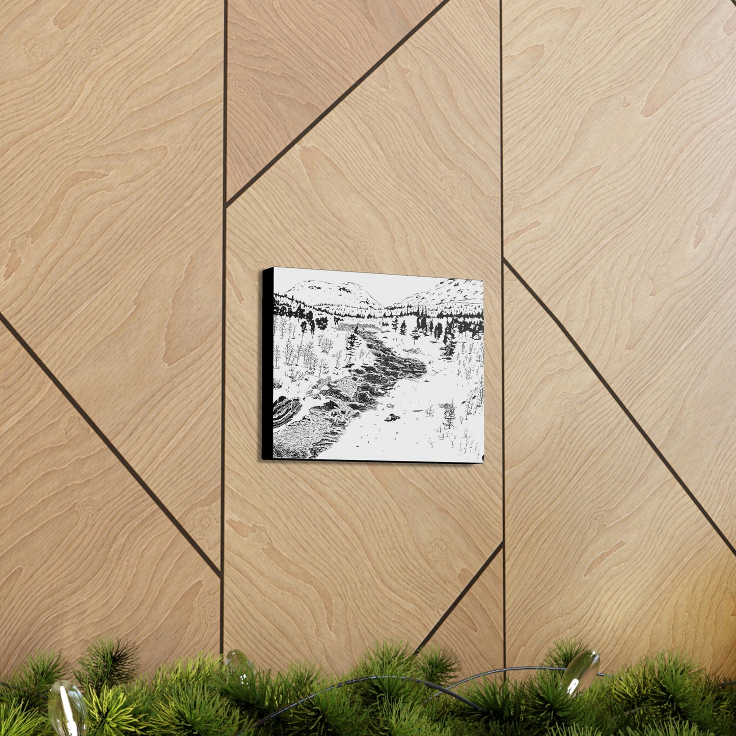 WONDERLUST Reversed Black & White Canvas Gallery Wraps