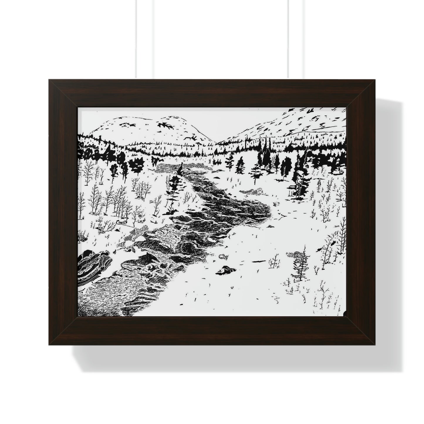 WONDERLUST (REVERSE BLACK & WHITE) Framed Horizontal Poster