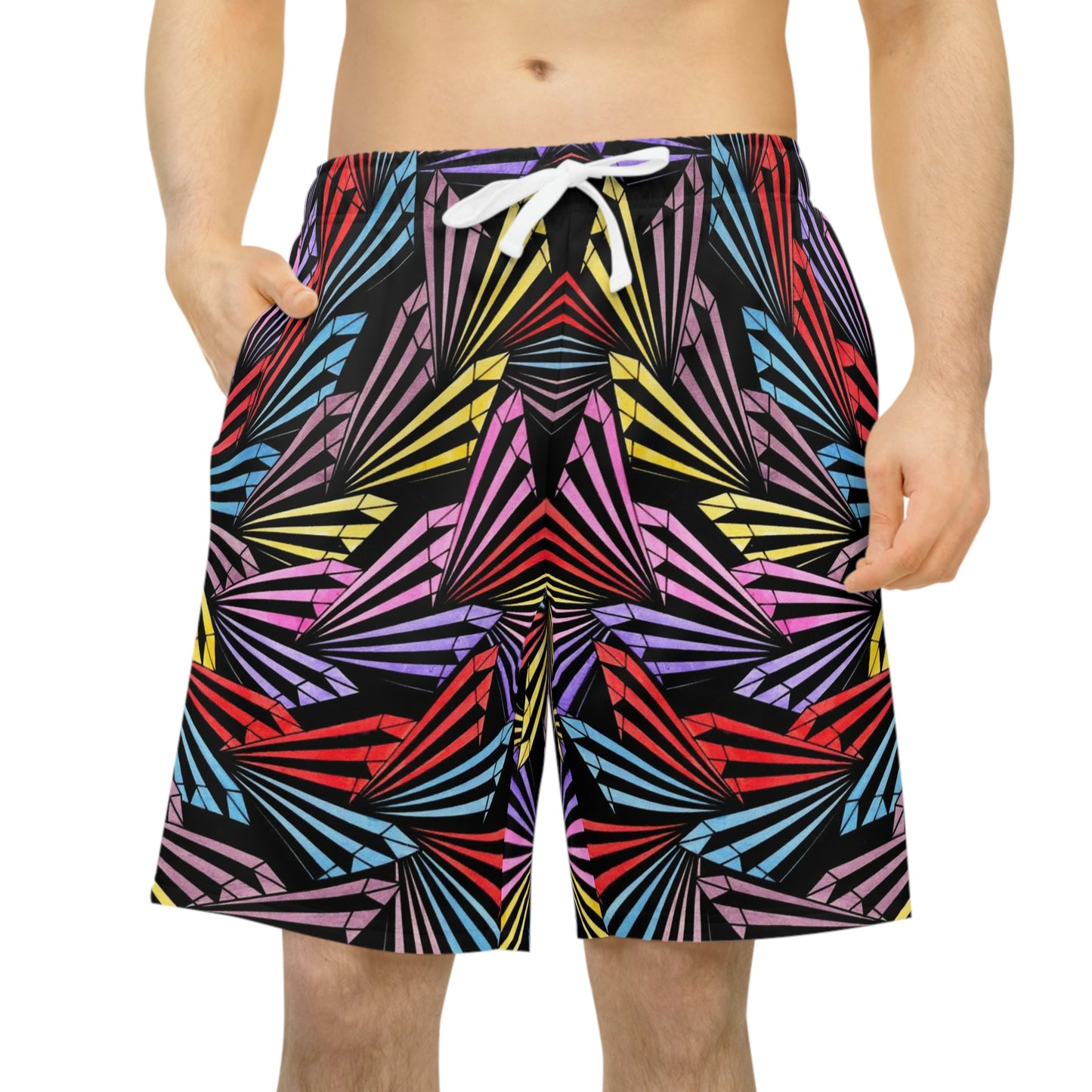 PINWHEEL Athletic Long Shorts (AOP)