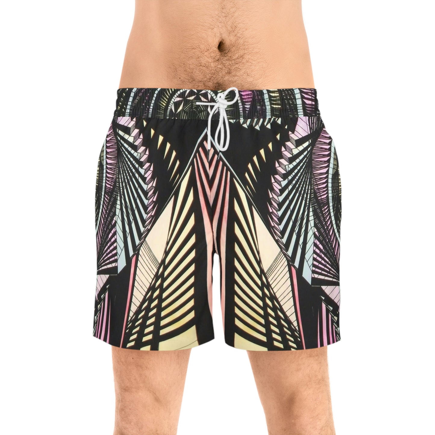CITADEL (PASTEL) Men's Mid-Length Swim Shorts (AOP)