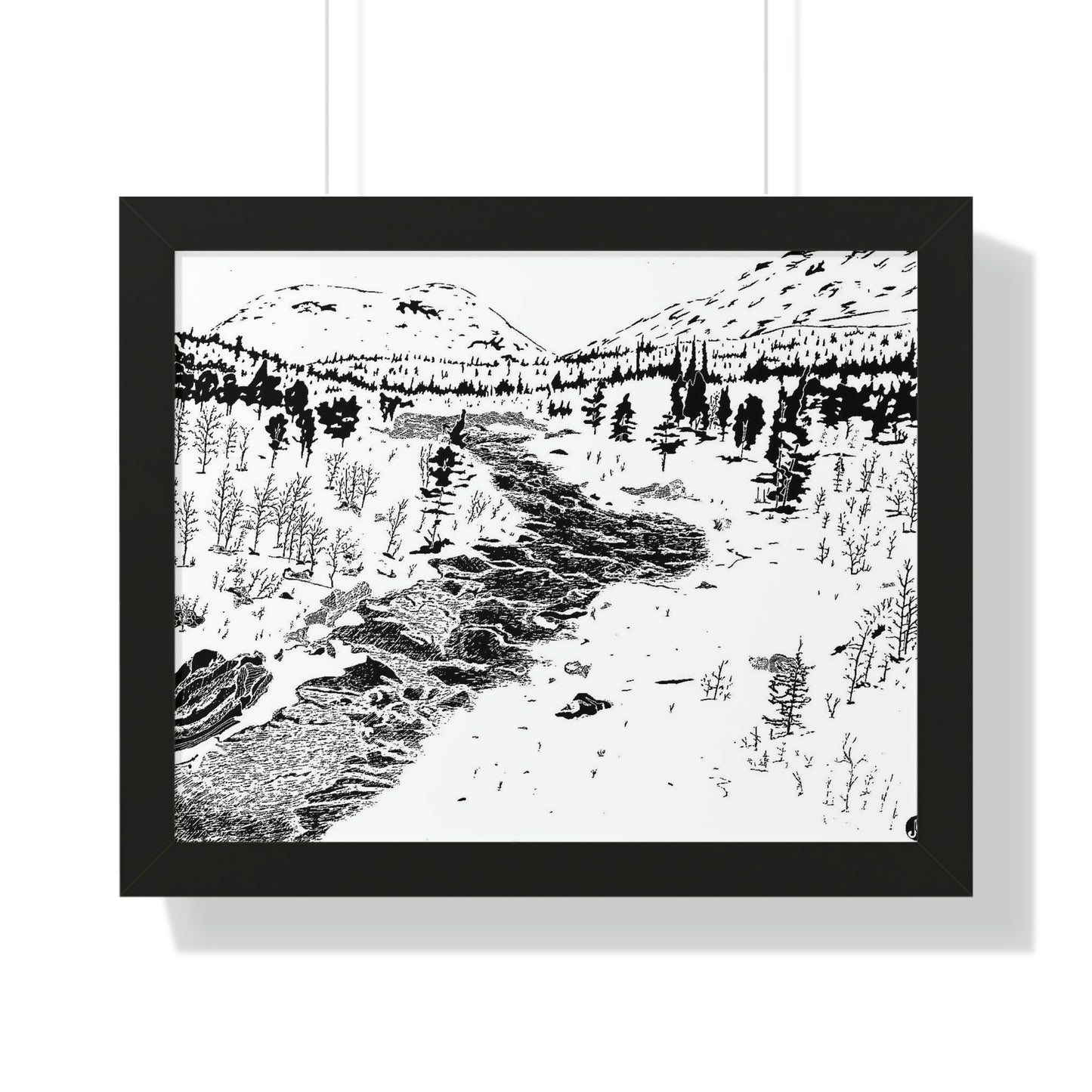 WONDERLUST (REVERSE BLACK & WHITE) Framed Horizontal Poster
