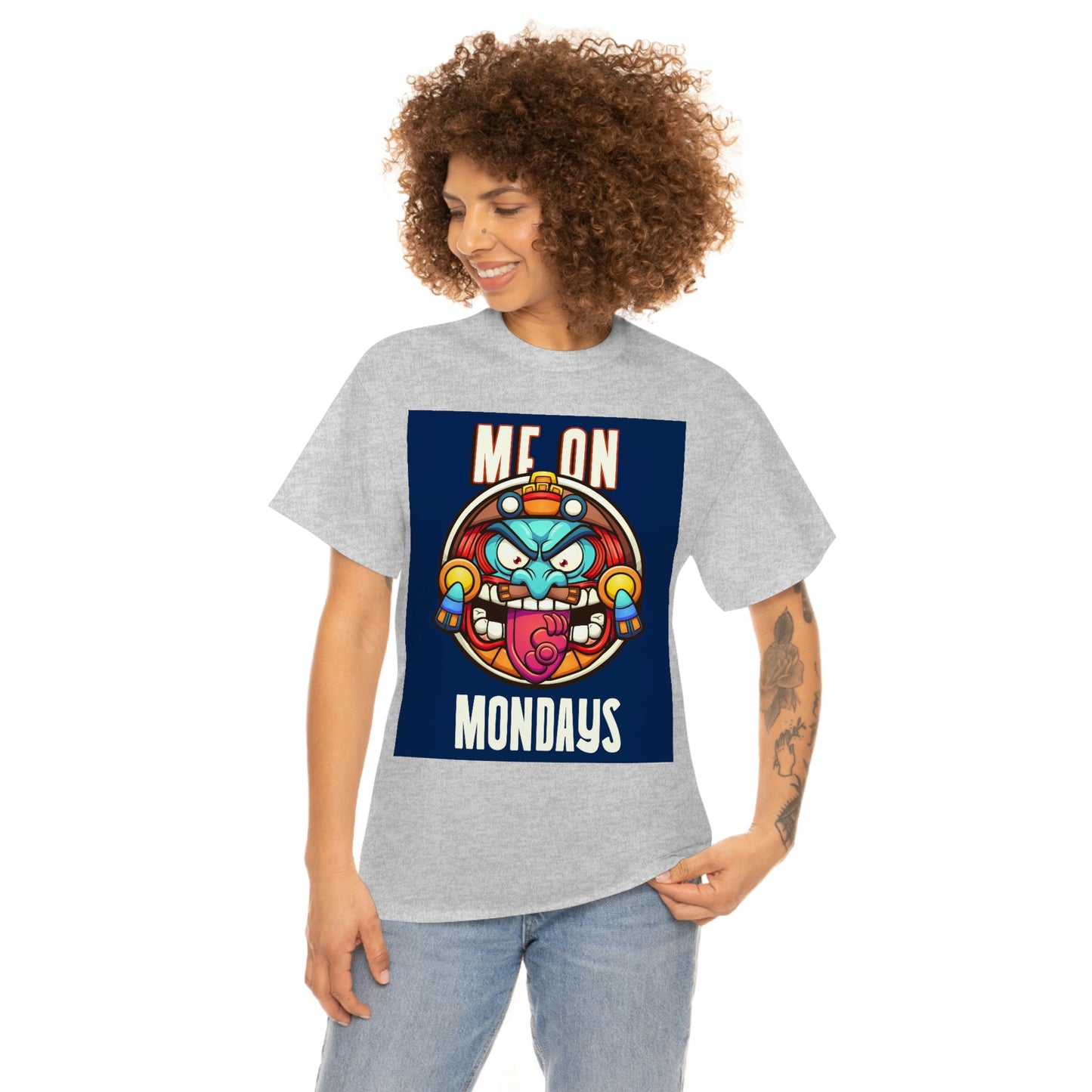 ME ON MONDAYS (BLUE) Unisex Heavy Cotton Tee