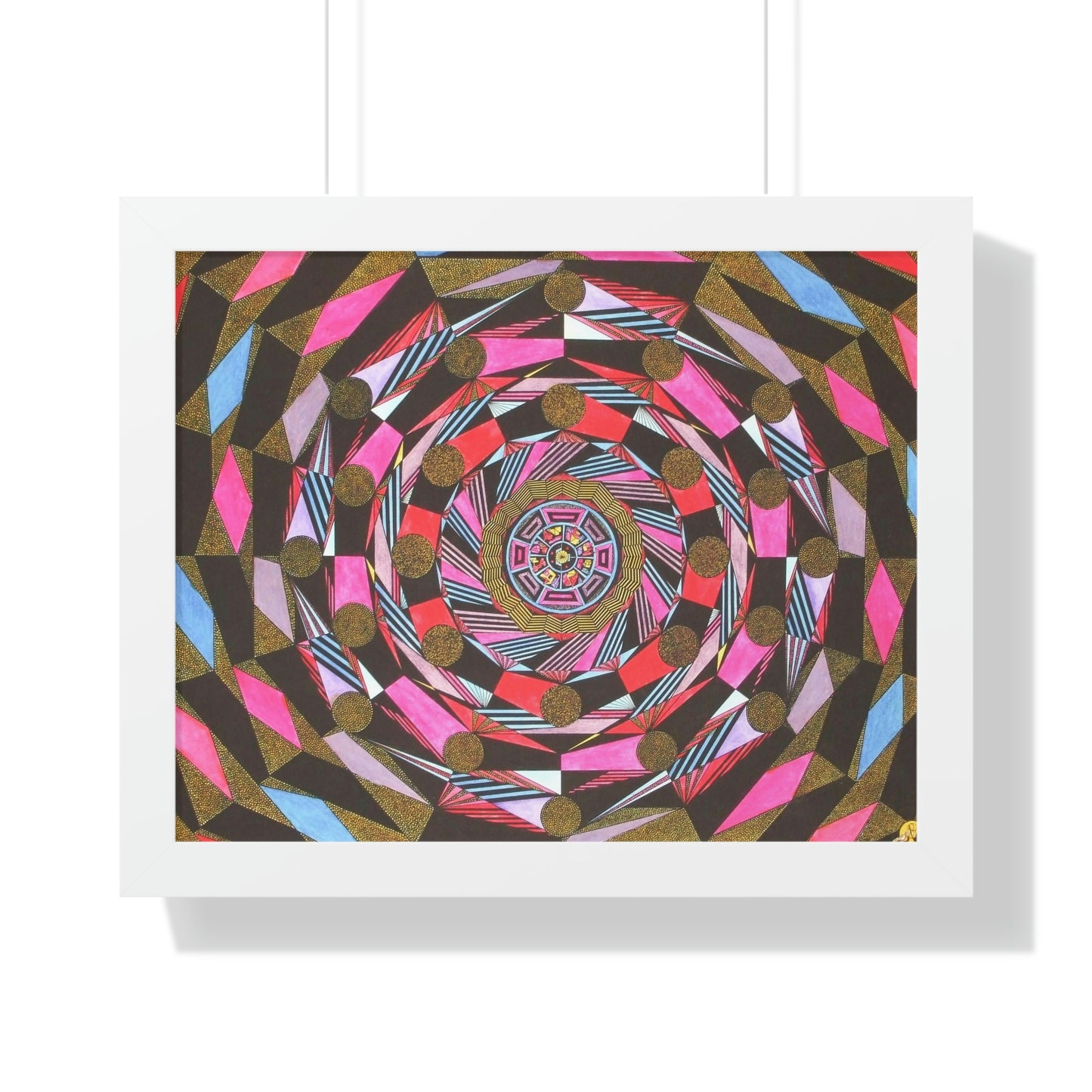 THE ABSTRACT COLONNADE Framed Horizontal Poster