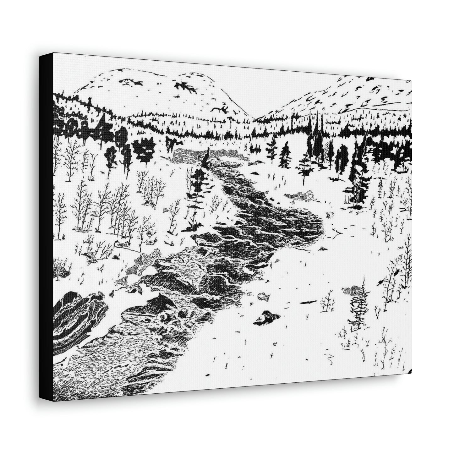 WONDERLUST Reversed Black & White Canvas Gallery Wraps