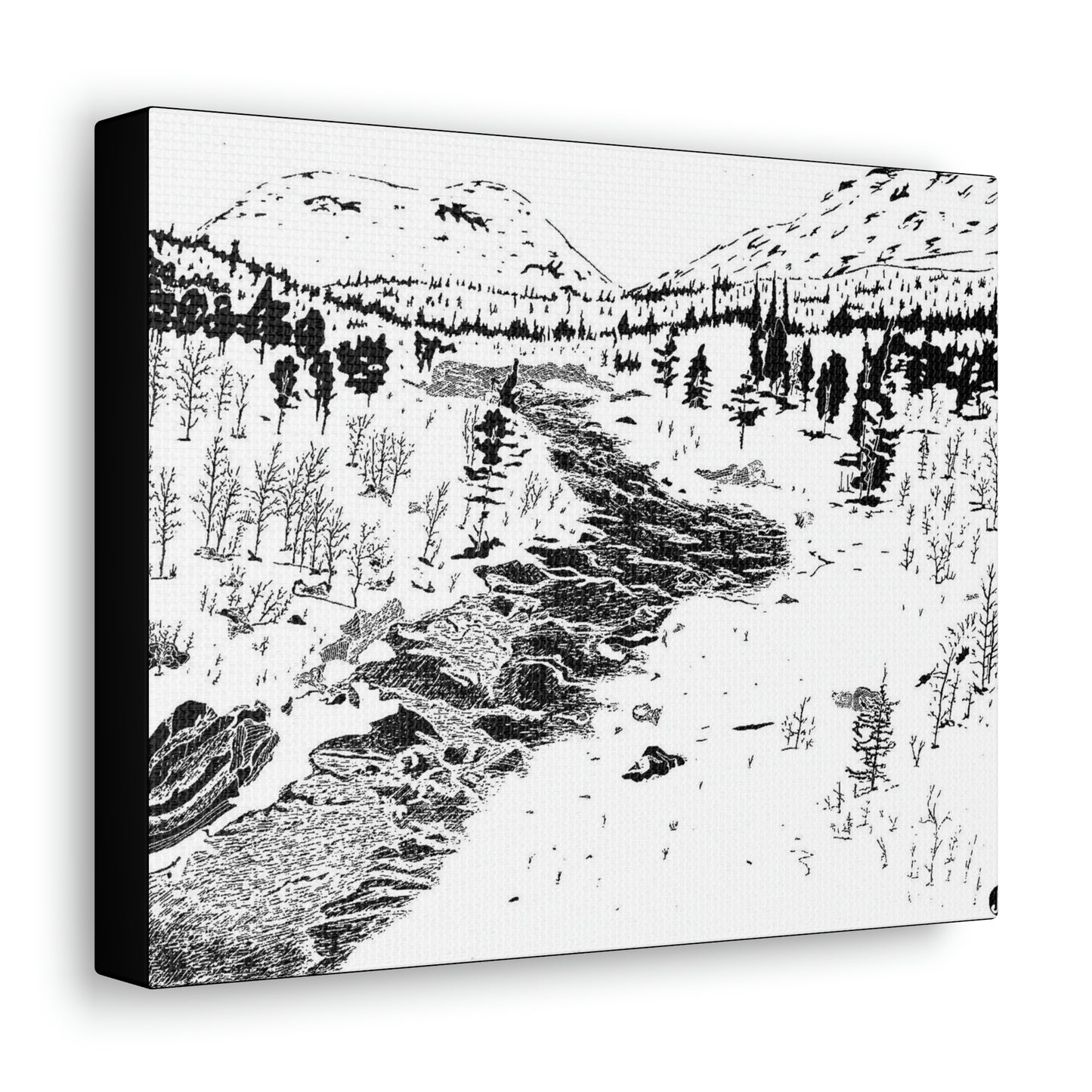 WONDERLUST Reversed Black & White Canvas Gallery Wraps