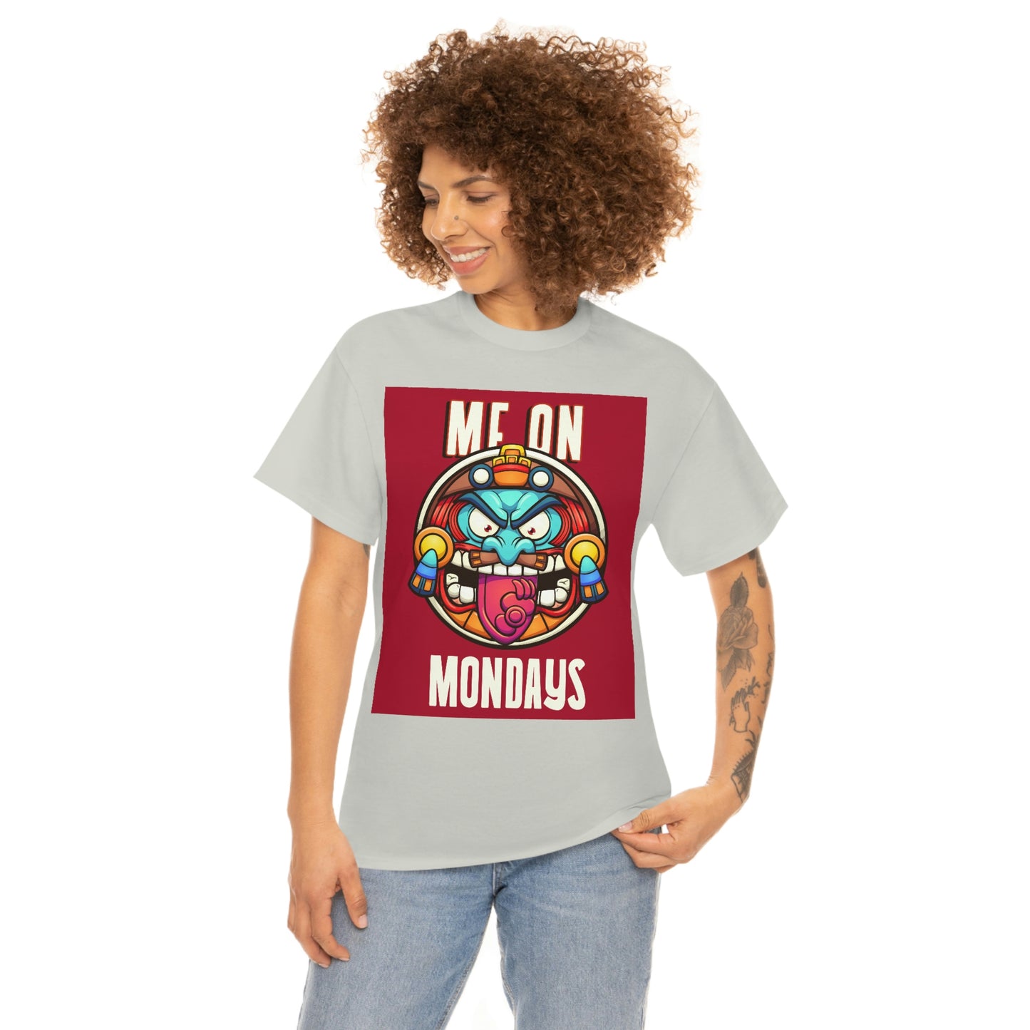 ME ON MONDAYS (RED) Unisex Heavy Cotton Tee