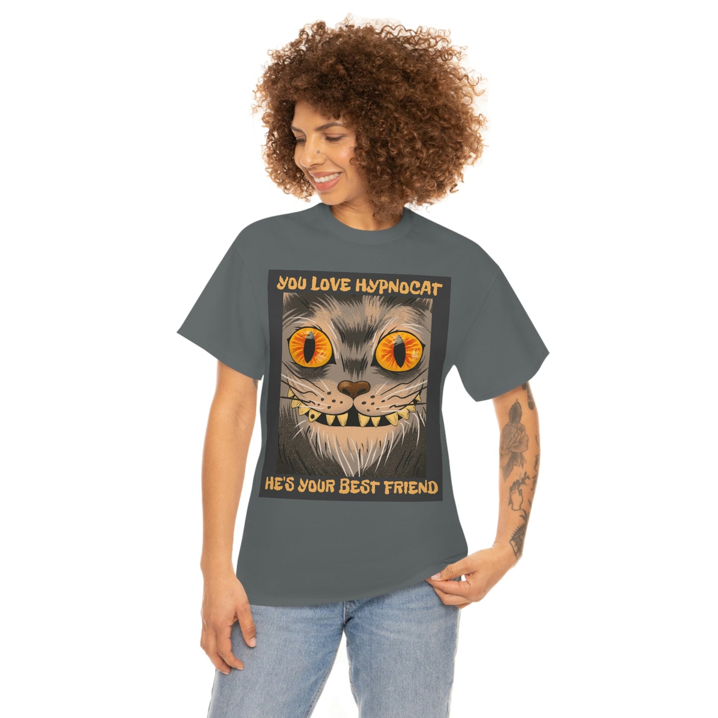 YOU LOVE HYPNOCAT Unisex Heavy Cotton Tee