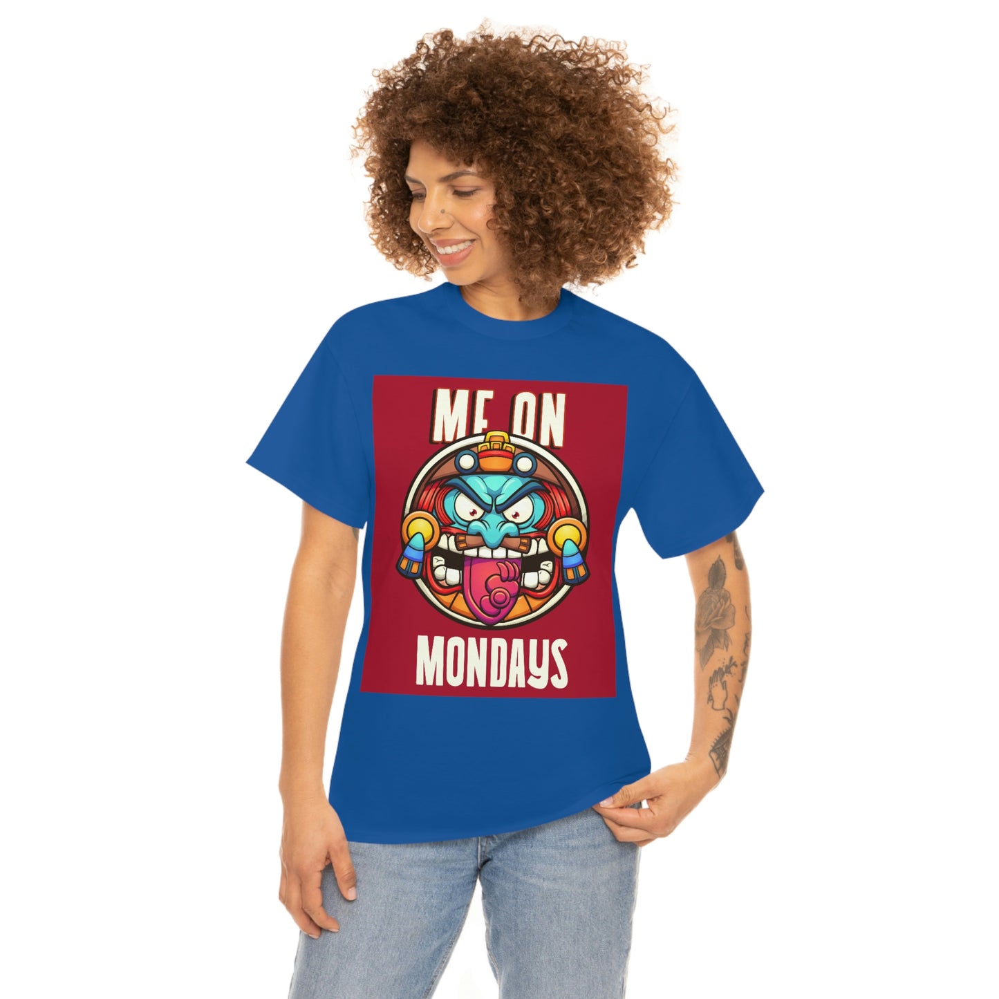 ME ON MONDAYS (RED) Unisex Heavy Cotton Tee