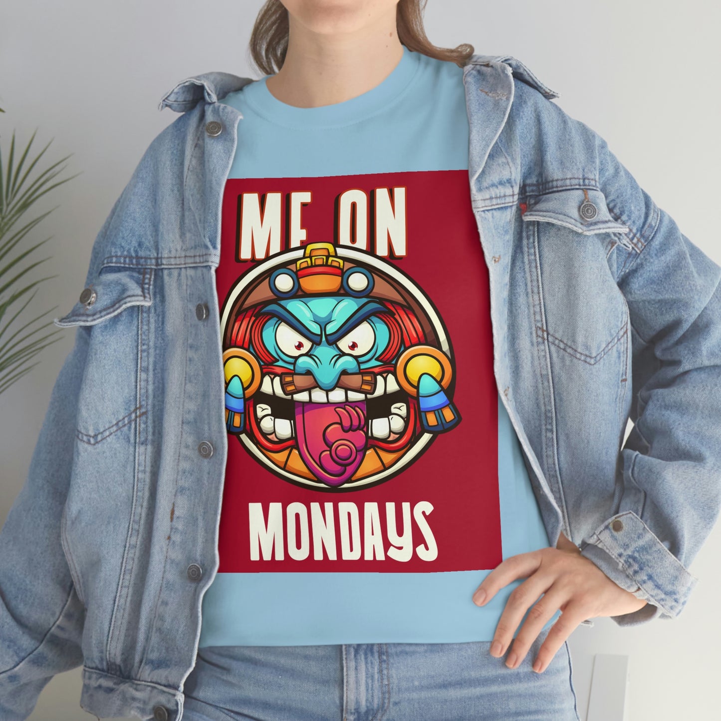 ME ON MONDAYS (RED) Unisex Heavy Cotton Tee