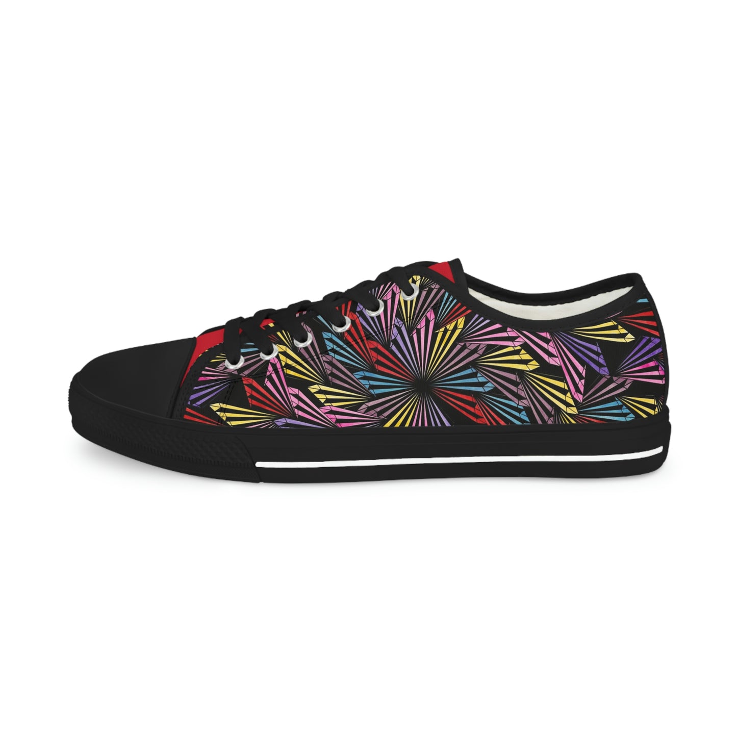 PINWHEEL (RED) Men's Low Top Sneakers