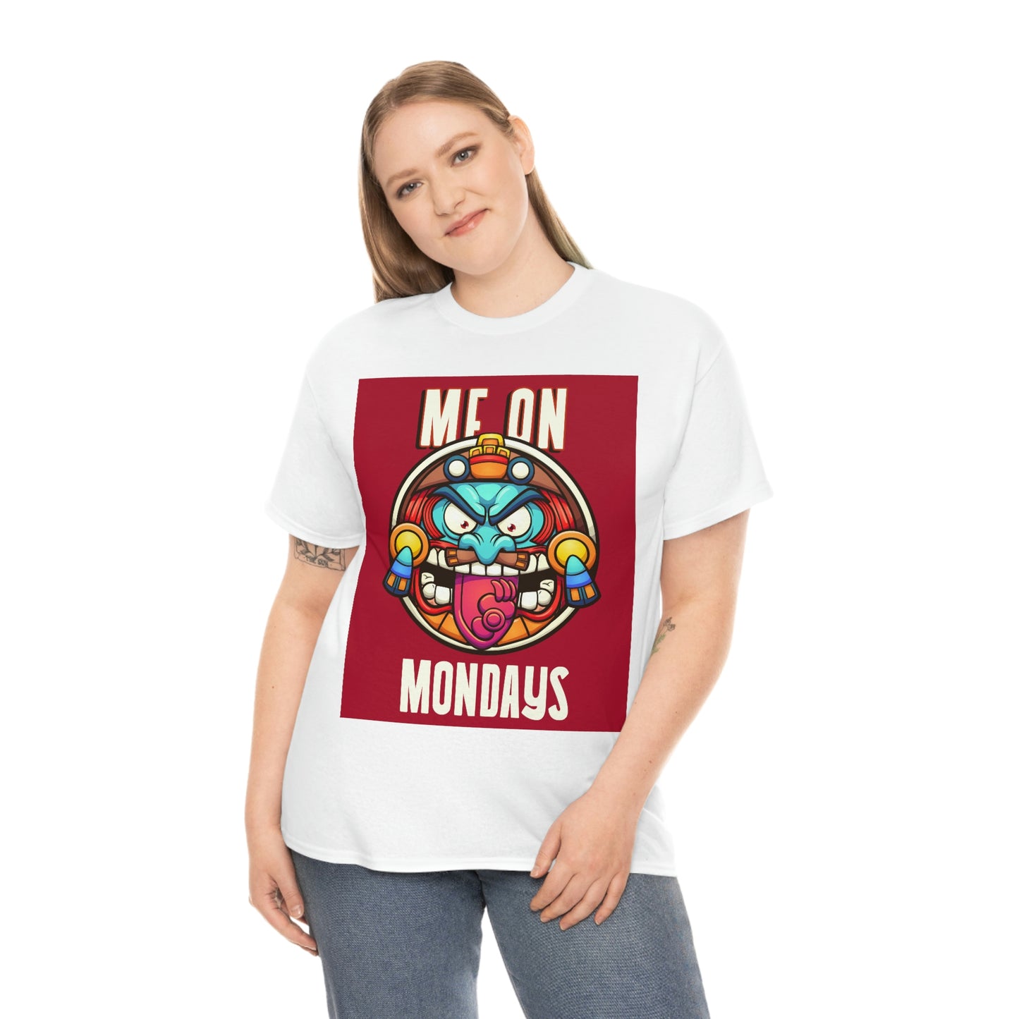 ME ON MONDAYS (RED) Unisex Heavy Cotton Tee