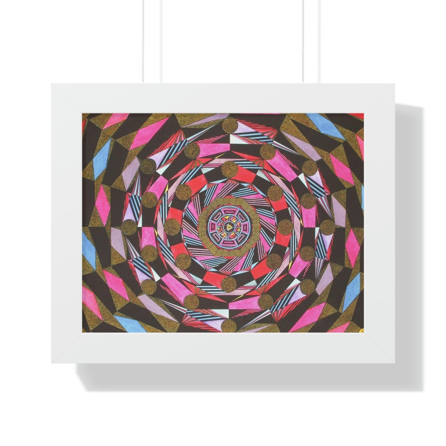 THE ABSTRACT COLONNADE Framed Horizontal Poster