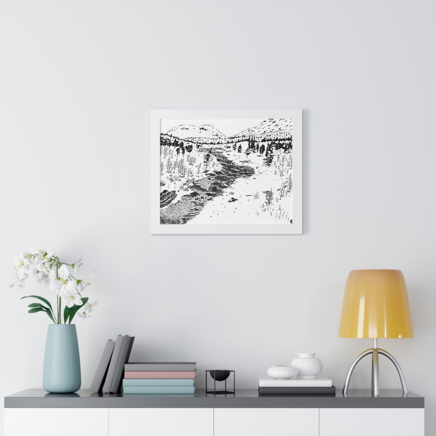 WONDERLUST (REVERSE BLACK & WHITE) Framed Horizontal Poster