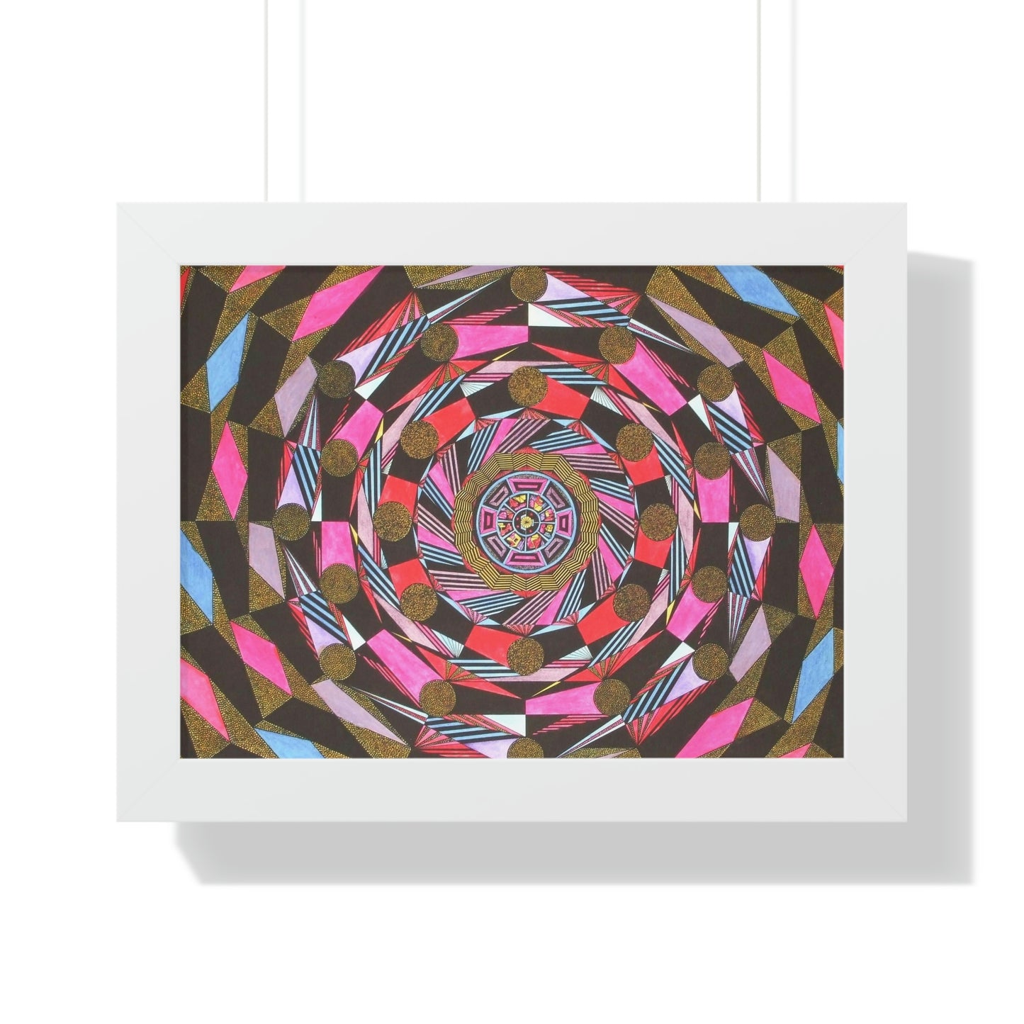 THE ABSTRACT COLONNADE Framed Horizontal Poster