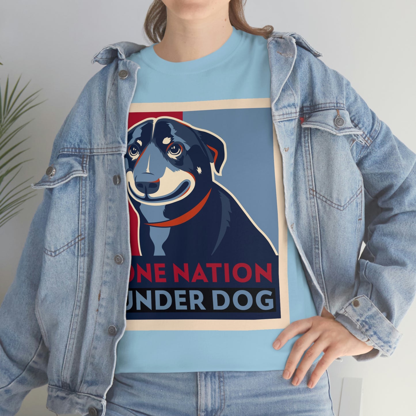 ONE NATION UNDER DOG Unisex Heavy Cotton Tee