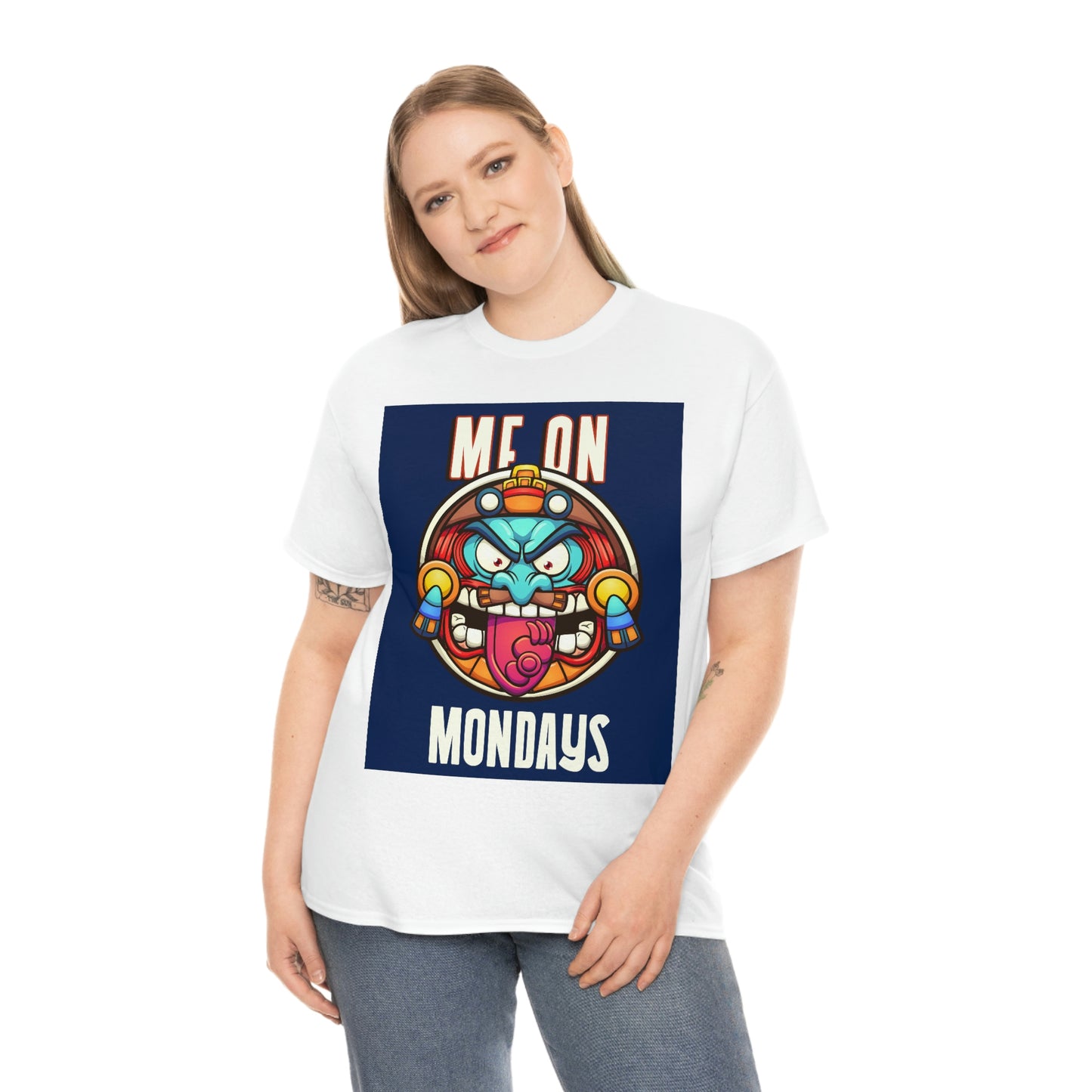 ME ON MONDAYS (BLUE) Unisex Heavy Cotton Tee