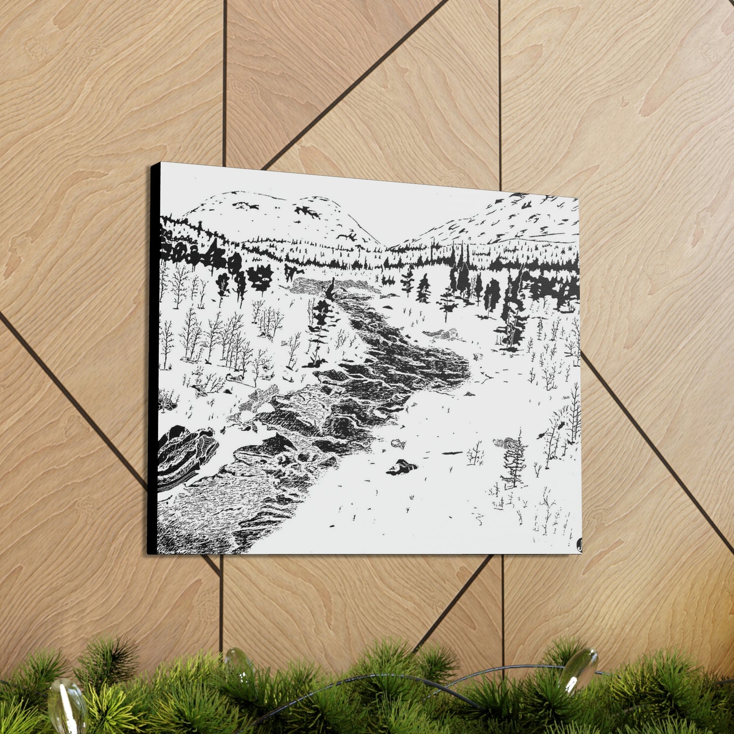 WONDERLUST Reversed Black & White Canvas Gallery Wraps