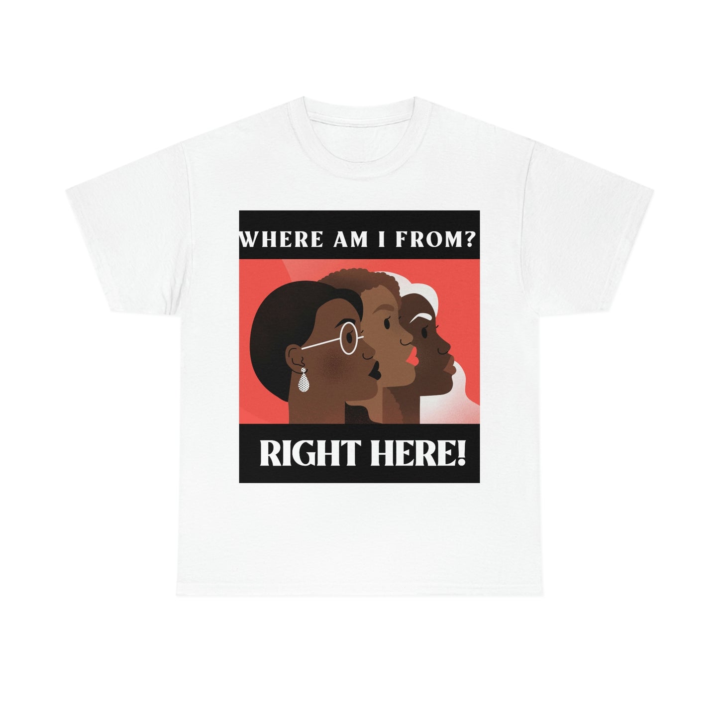 WHERE AM I FROM? Unisex Heavy Cotton Tee