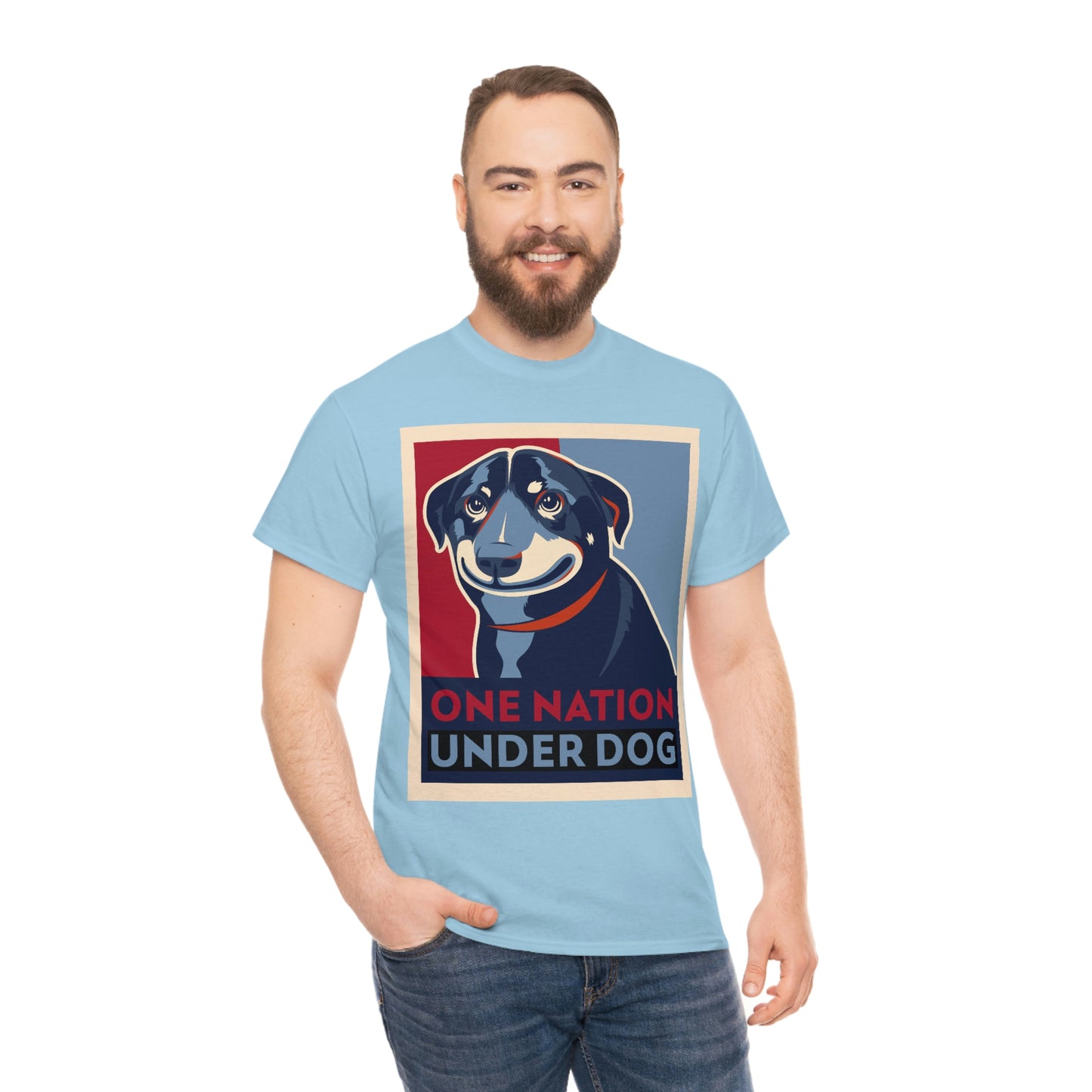 ONE NATION UNDER DOG Unisex Heavy Cotton Tee