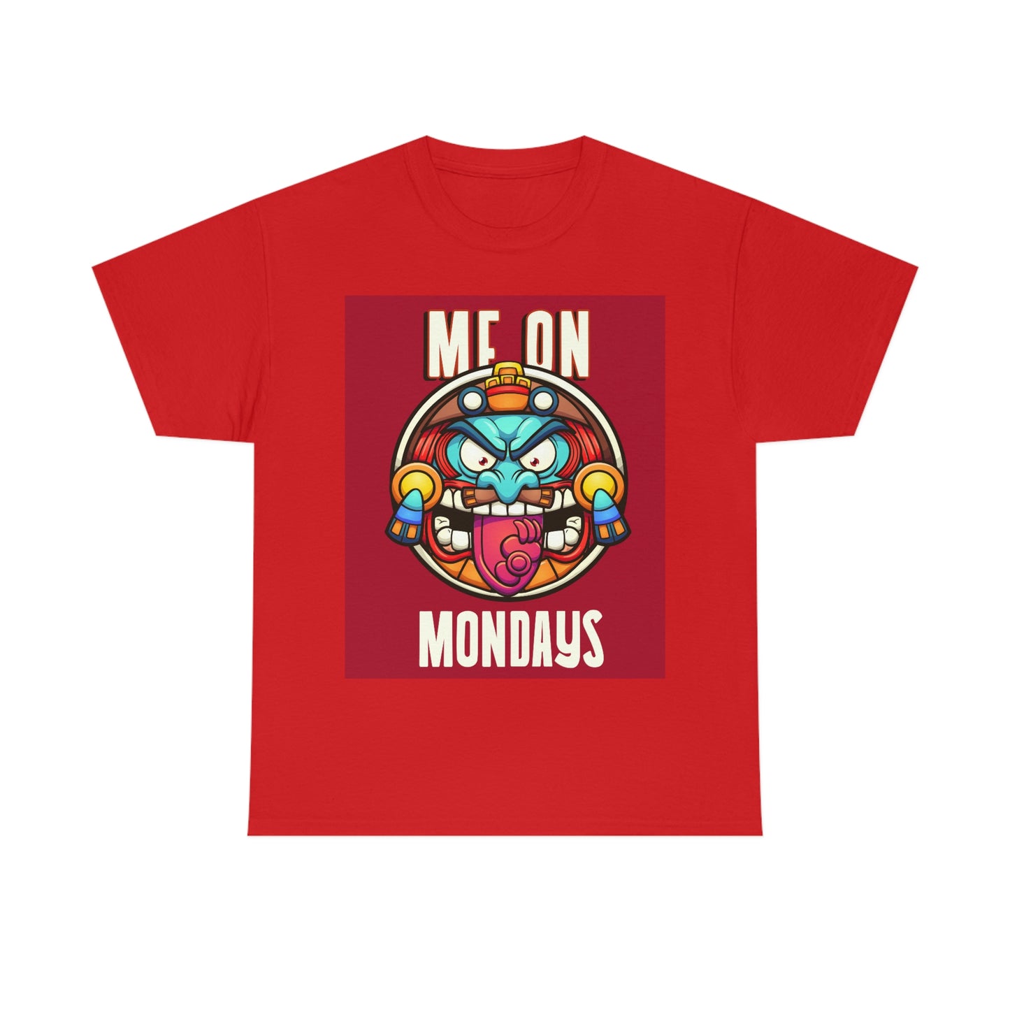 ME ON MONDAYS (RED) Unisex Heavy Cotton Tee