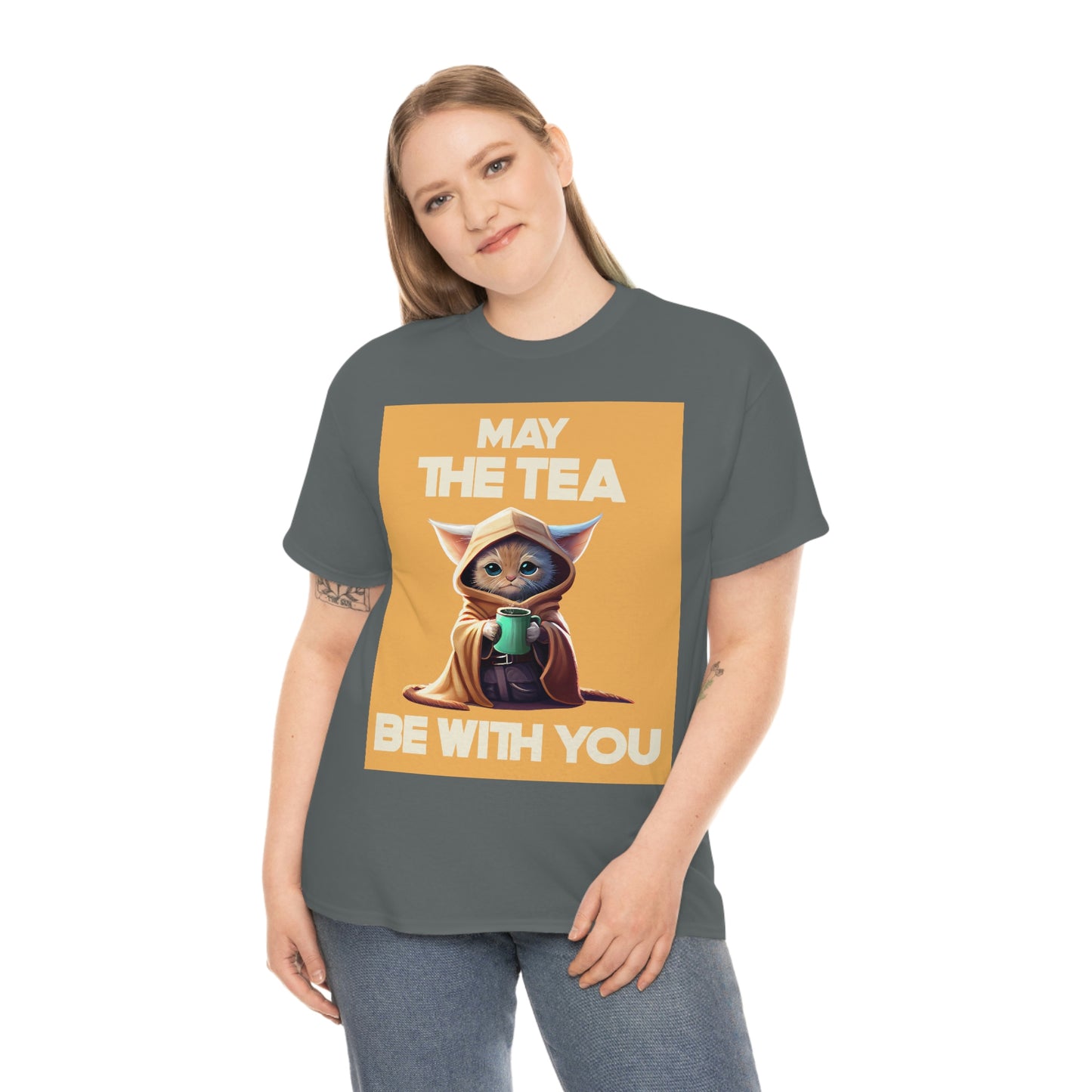 MAY THE TEA BE WITH YOU Unisex Heavy Cotton Tee